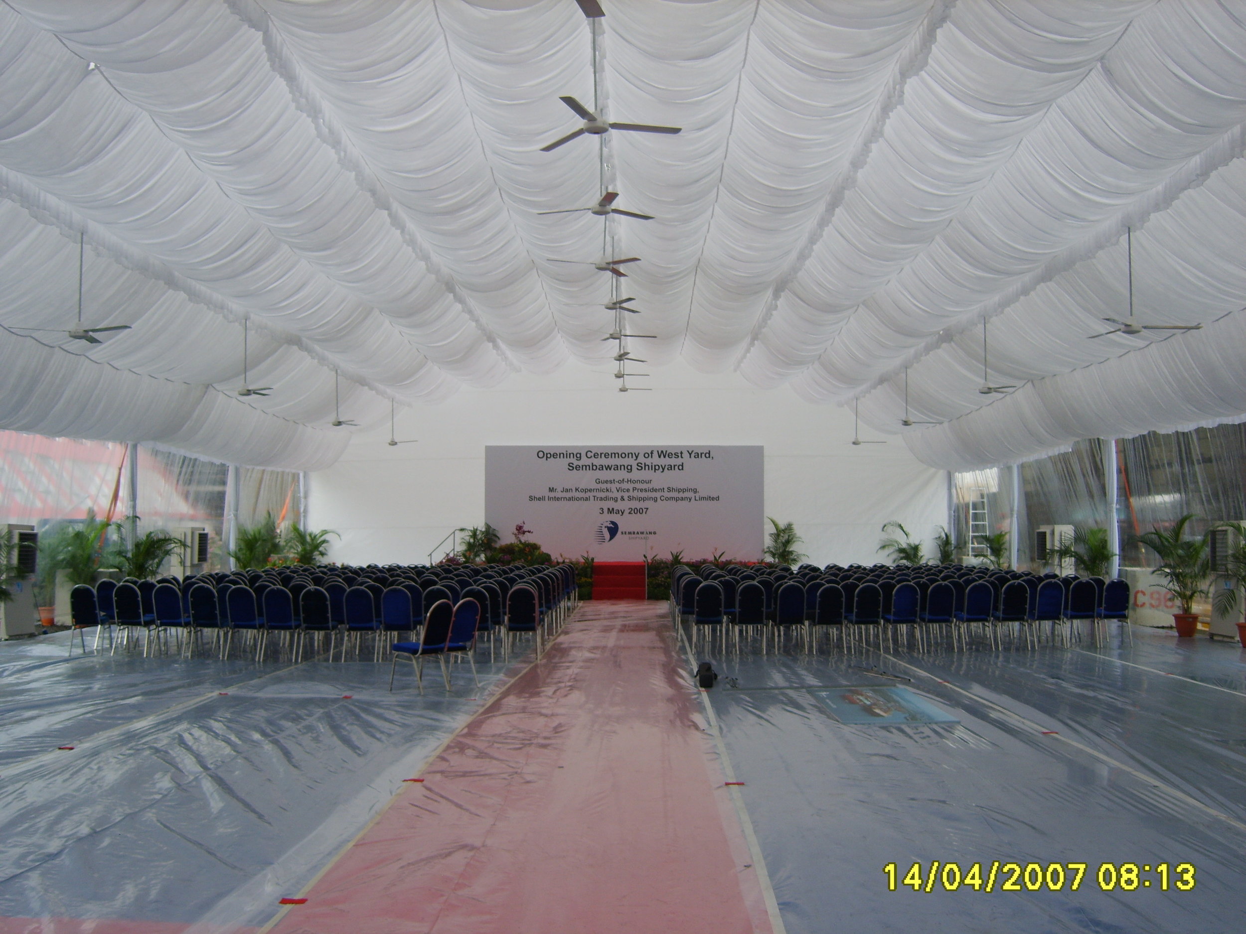 Dome Tent w/ lining and cushion chairs