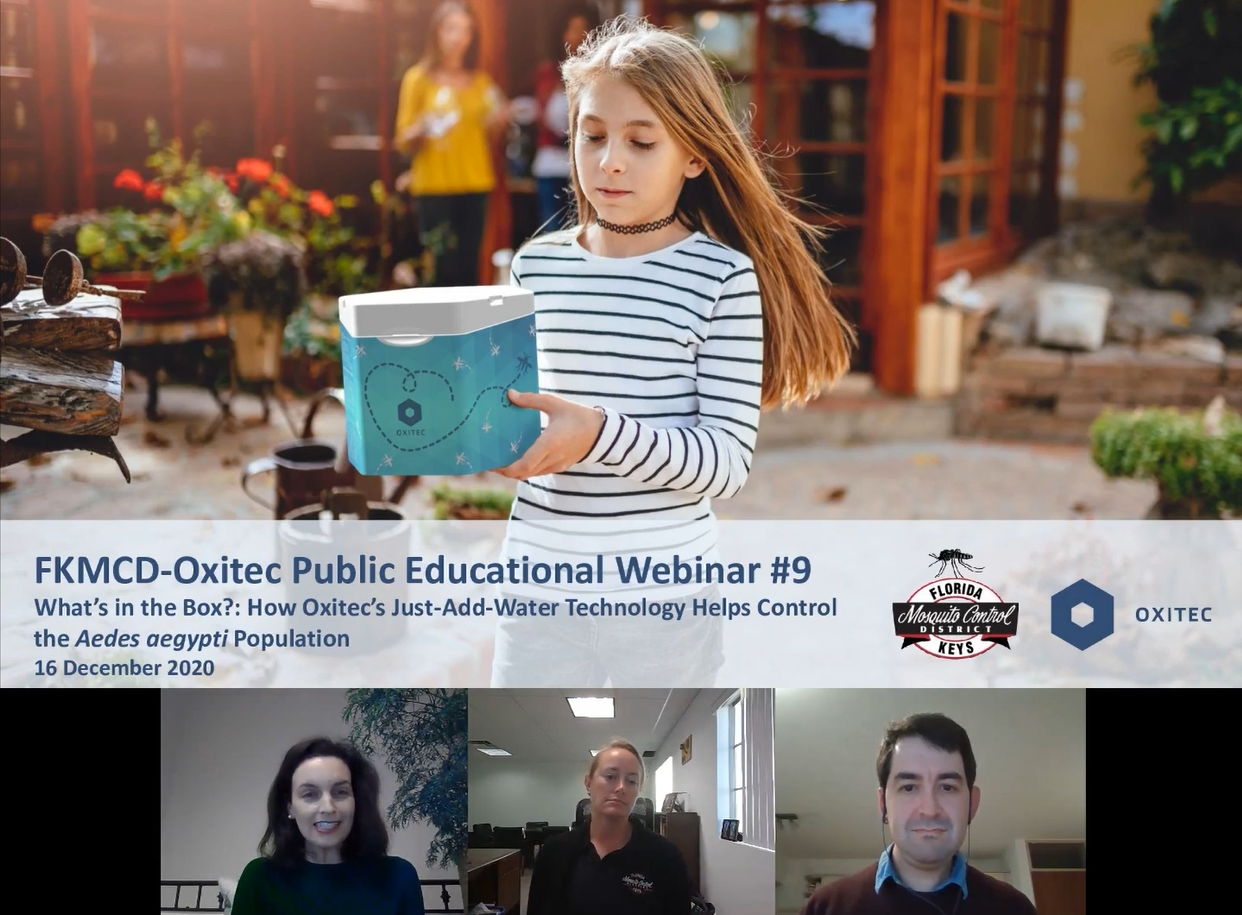FKMCD - Oxitec Public Educational Webinar #9: What’s in the Box?: How Oxitec’s Just-Add-Water Technology Helps Control the Aedes aegypti Population