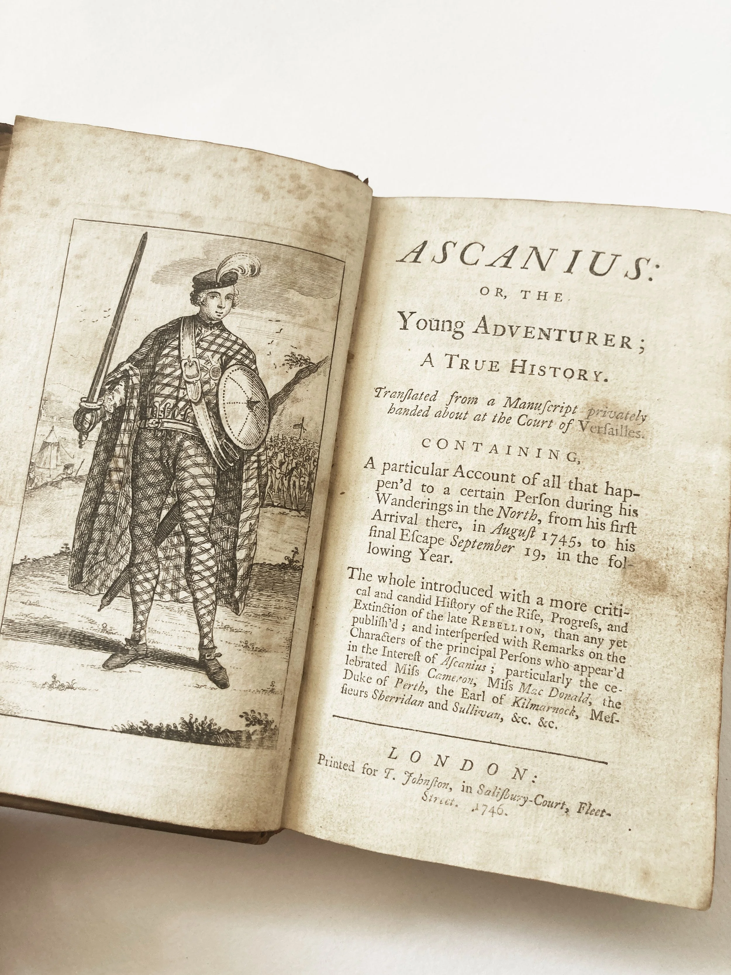 Scarce first edition of the Jacobite classic Ascanius (1746)