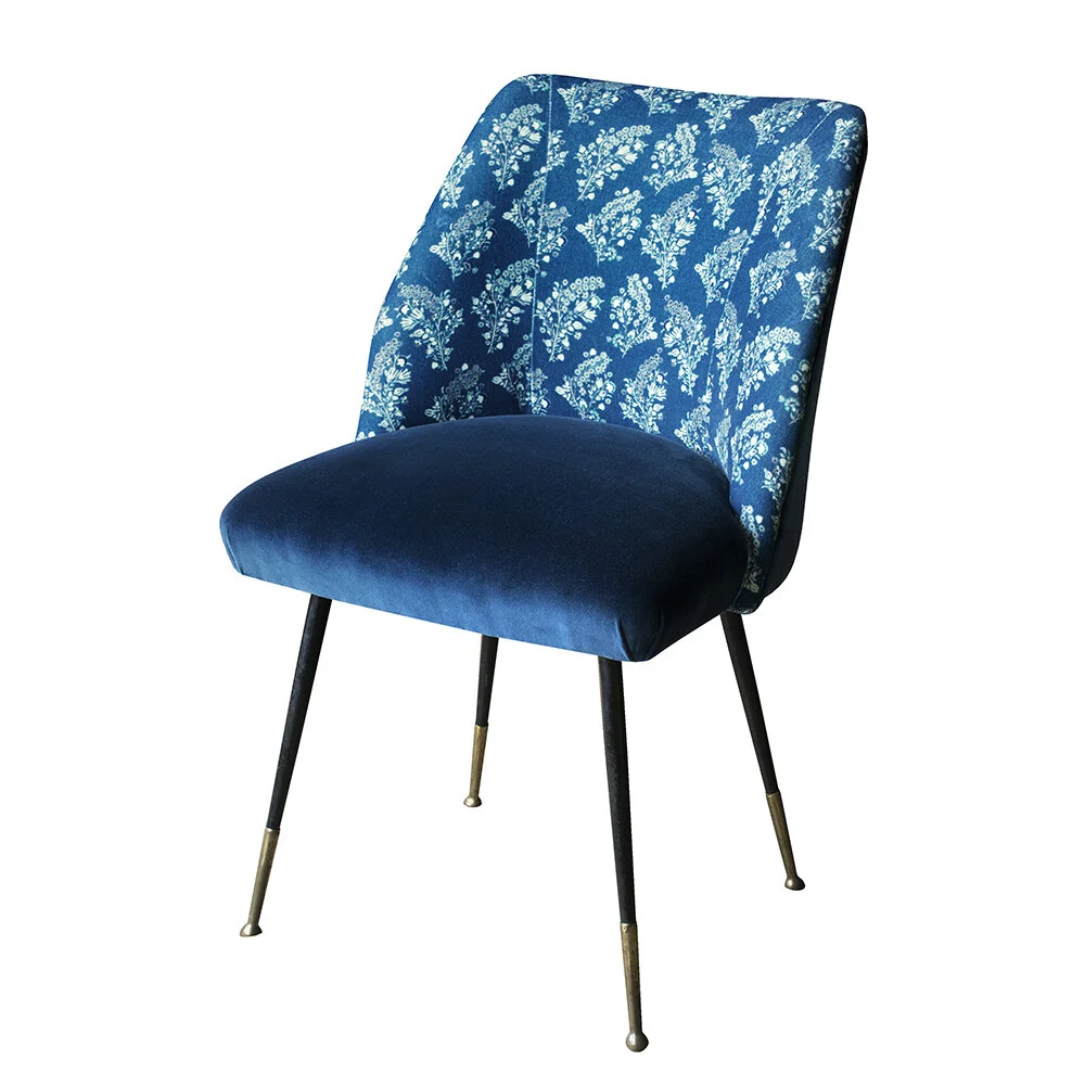Pair of fluted back Italian occasional chairs