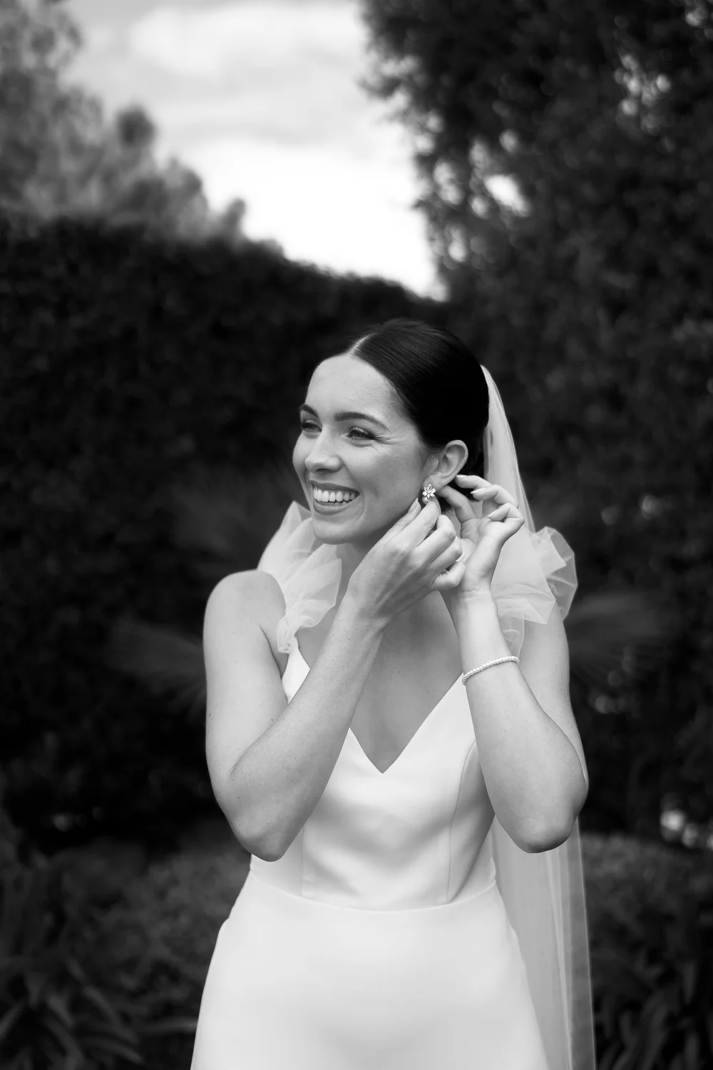 Editorial bridal portrait for a French château wedding