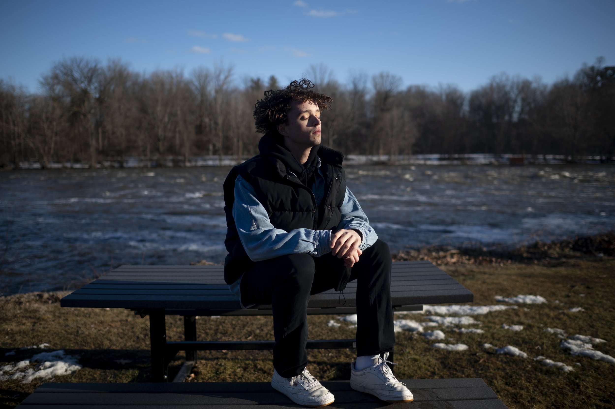  First-year Carleton University student Luke Creighton poses for a portrait at Carleton University in Ottawa on Monday, Mar. 21, 2022. Spencer Colby/The Charlatan Newspaper 