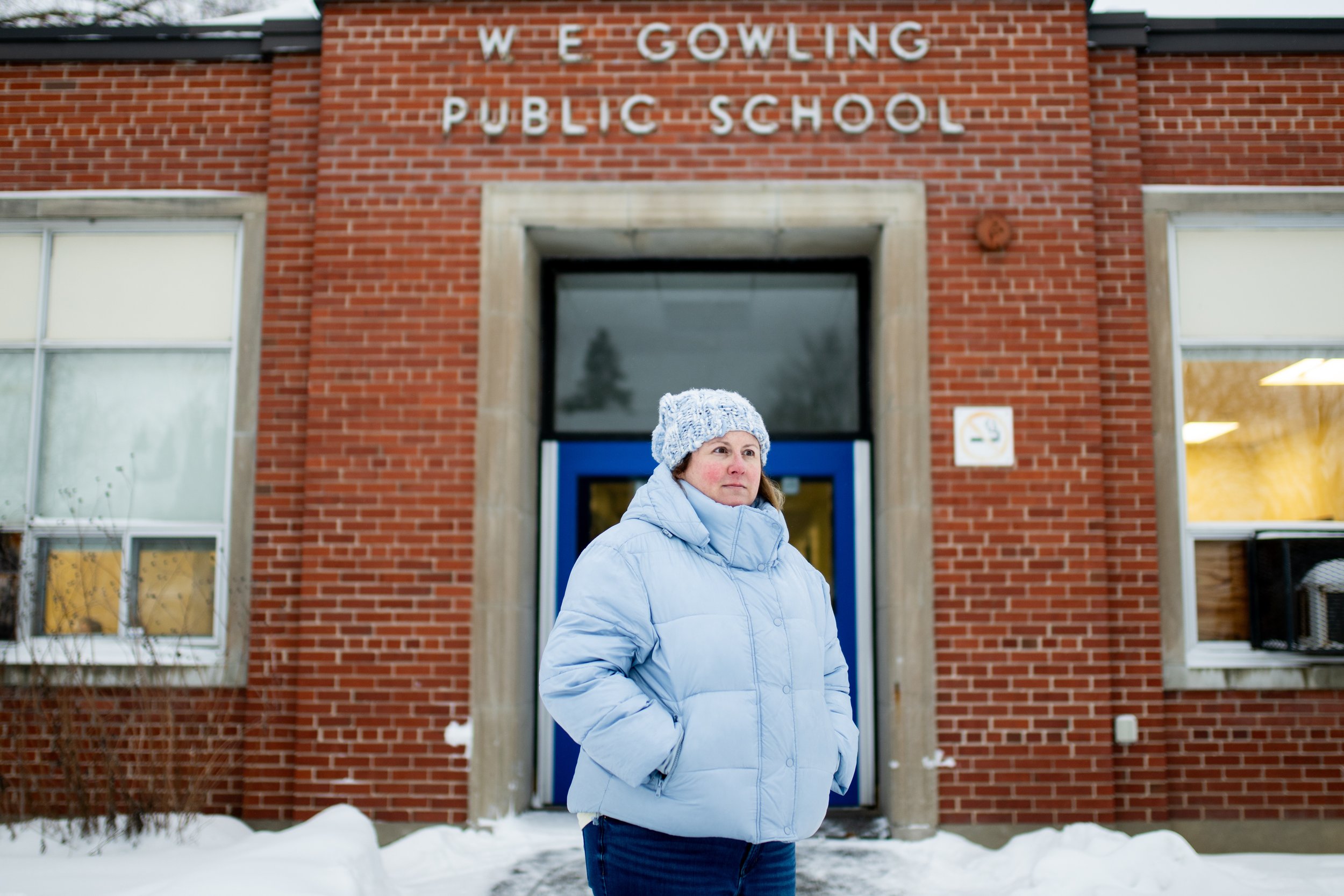  Stephanie Pieri, Co-Chair of W.E. Gowling Public School, is seen in a portrait at W.E. Gowling Public School in Ottawa, on Wednesday, Jan. 24, 2024. Spencer Colby/Postmedia 