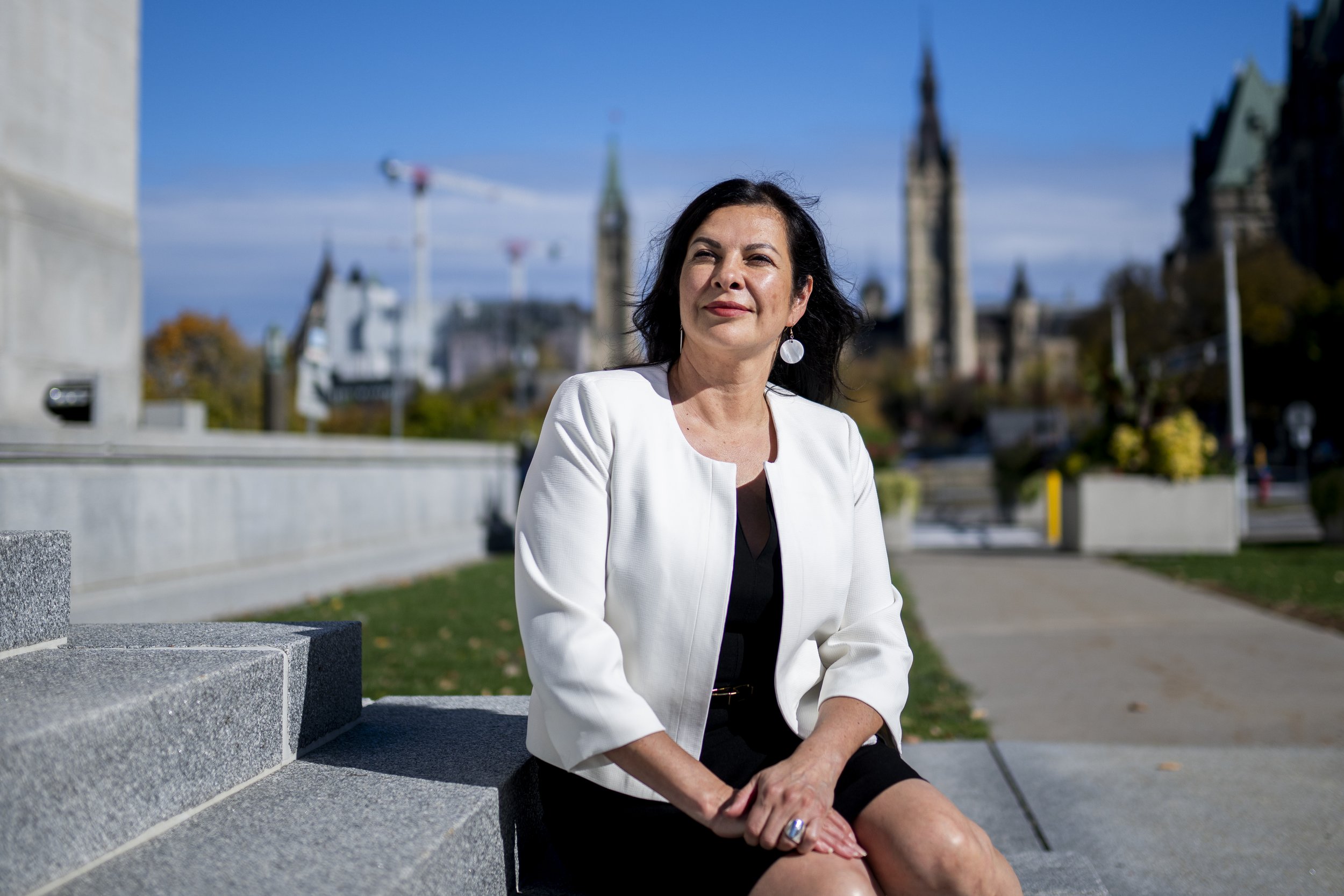  Minister of Northern and Arctic Affairs and Minister Responsible for the Canadian Northern Economic Development Agency Rebecca Chartrand poses for a portrait in her office near Parliament Hill in Ottawa, on Tuesday, Oct. 21, 2025. Spencer Colby / Wi