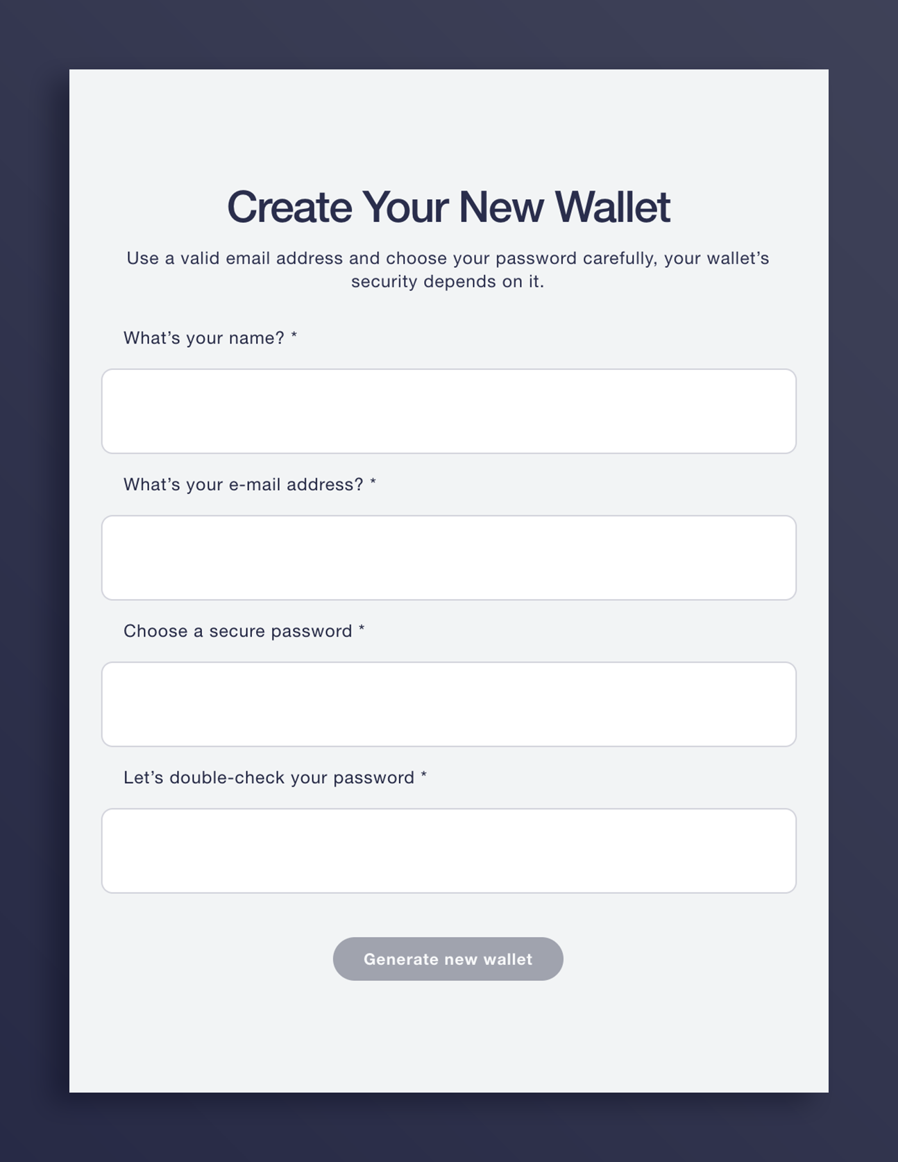 Tokit - wallet creation form.png