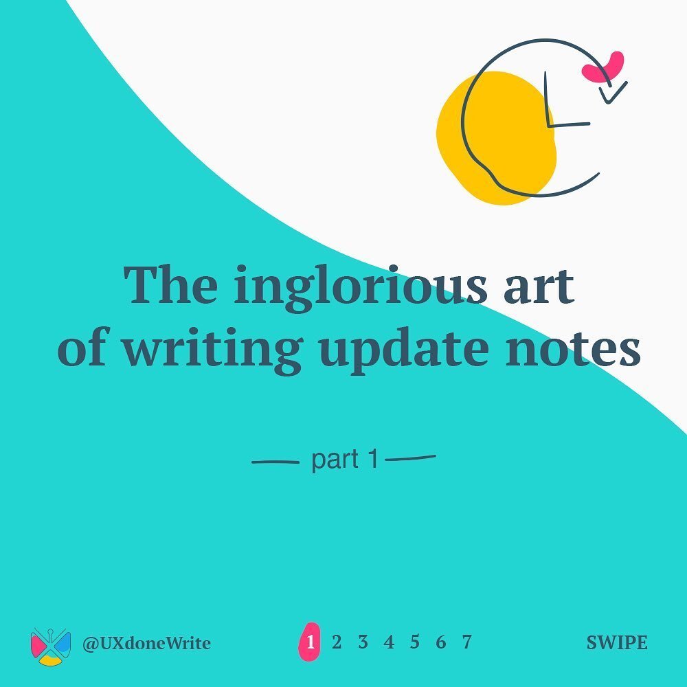 Update notes are often overlooked (hello automatic updates!), but they're a part of the overall #userexperience.⁠⠀
⁠⠀
Besides answering a justified &quot;Why should I update 🤷&zwj;♀️?&quot;, they can also speak about a product's approach to user nee