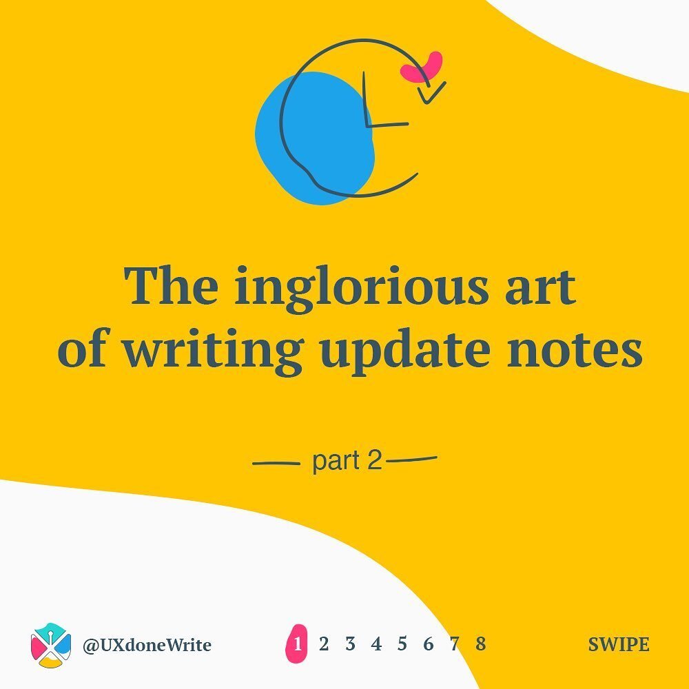 [Episode 2: The Updates strike back] Continuing my search for 👍 and 👎 update notes. The way they talk to their users and for their brands is definitely interesting.⁠⠀
⁠⠀
❓Which ones are your favorites?⁠⠀
⁠⠀⁠⠀
⁠⠀⁠⠀
⁠⠀⁠⠀
⁠⠀
⁠⠀
⁠⠀
⁠⠀
#ux #uxwriting #u