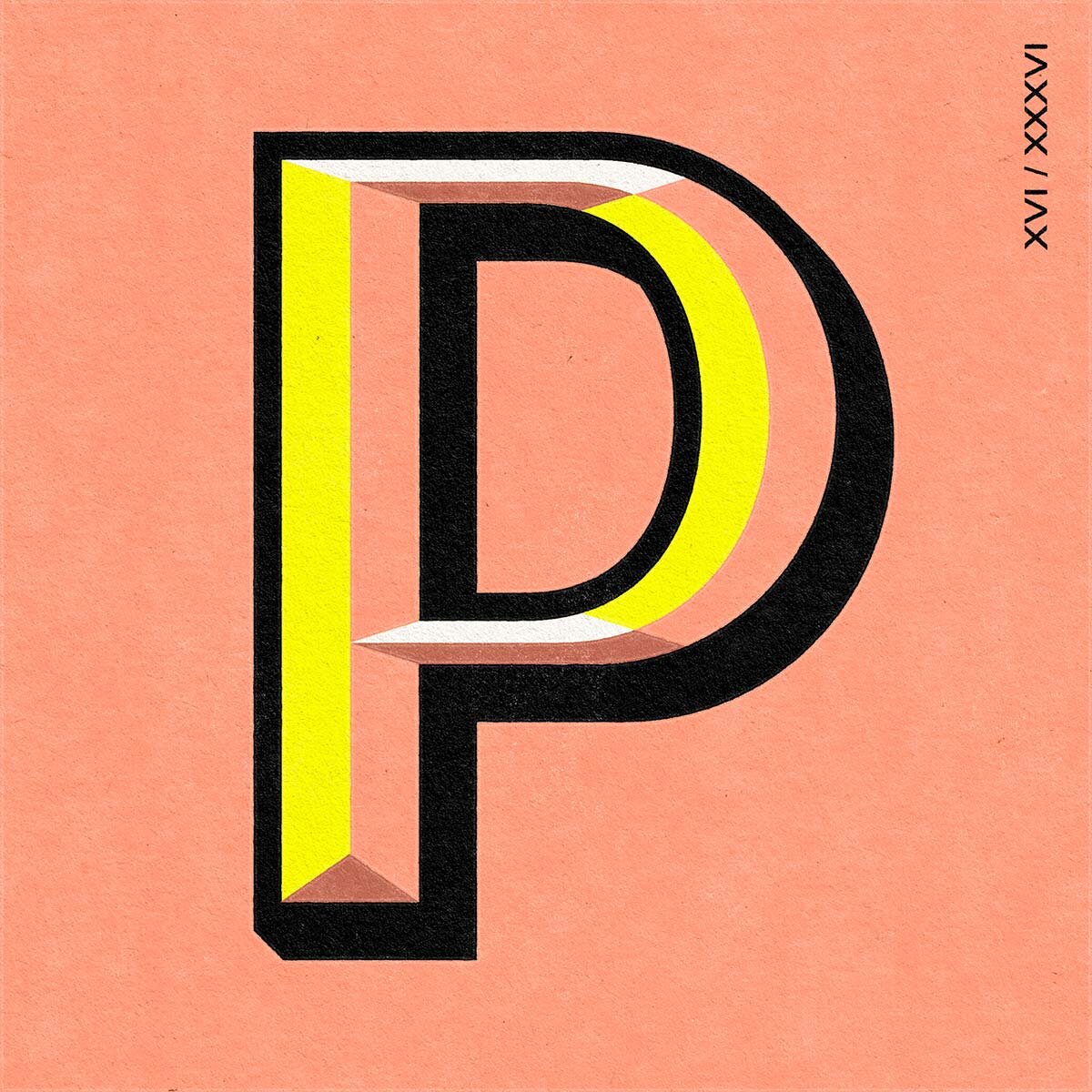 Louise Twizell Typography 36 Days of Type ‘P’ Design