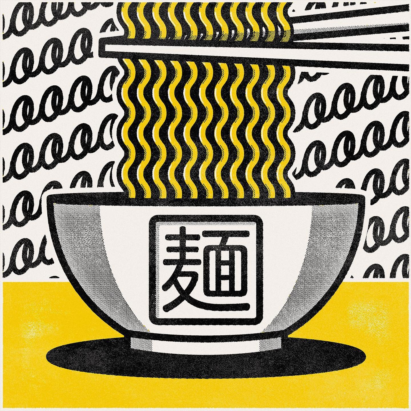 Oodles of noodles 🇯🇵 🍜 never not thinking about food 🥹

#noodles #麺 #illustration #foodillustration #yellow #texture #typography #design #designinspo #designinspiration #designspiration #screenprinting #illustrations #illustration_daily #dailydra