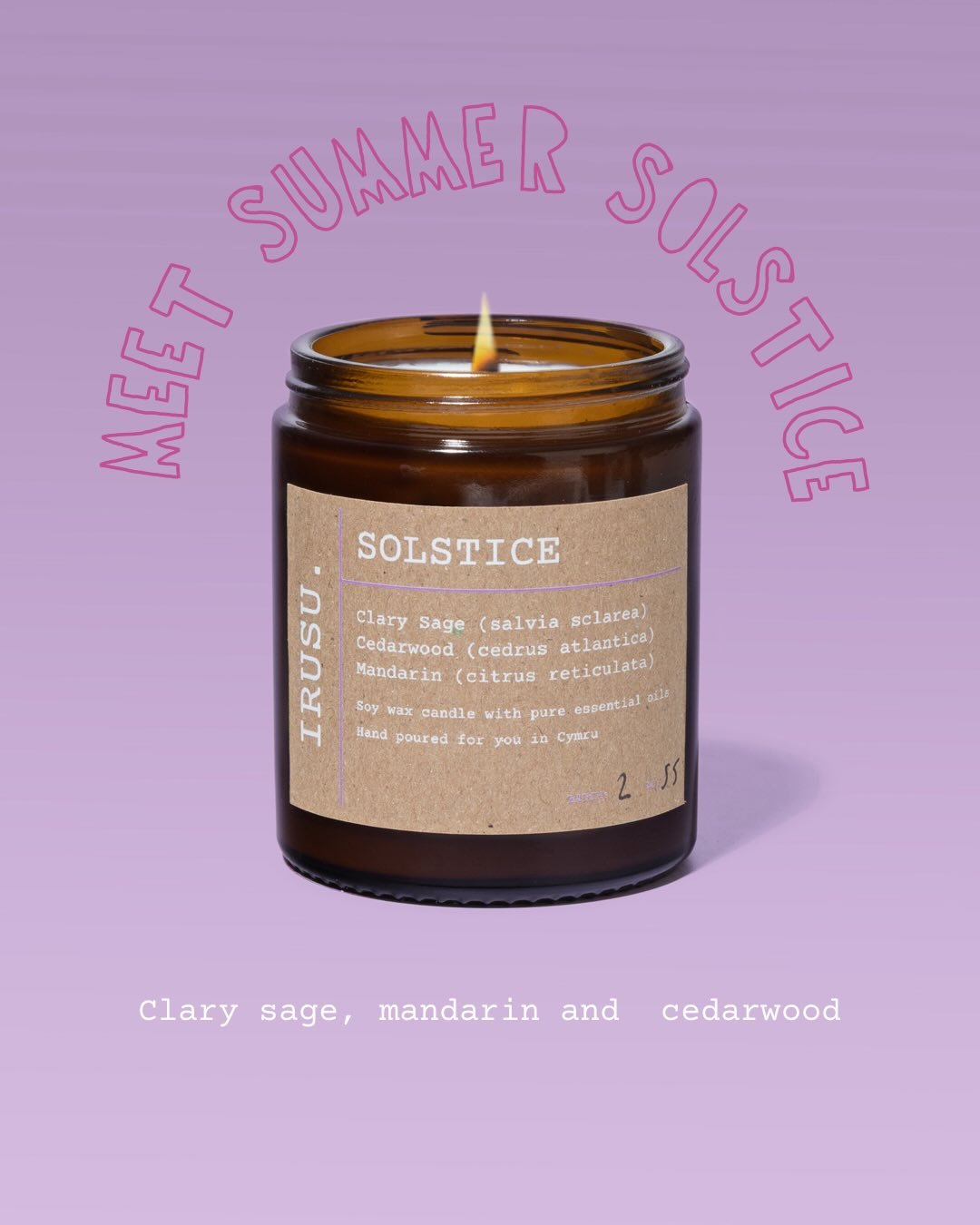 Hello Summer Solstice / Shwmae Summer Solstice ~

A blend of sweet and uplifting mandarin, earthy clary sage and calming cedarwood. Designed to complement long summer evenings with pals. 🌸

Available for a limited time through the site, or in person