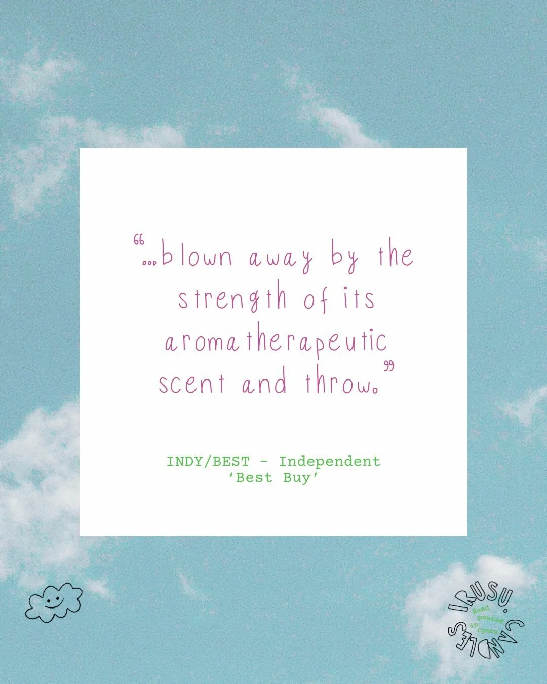 We were so honoured to be named an Indy Best by the Independent in 2020. When a journalist reached out to us for a sample we had no idea that a few weeks later DUSK would be named &lsquo;best non toxic candle&rsquo; and we&rsquo;d make so many custom