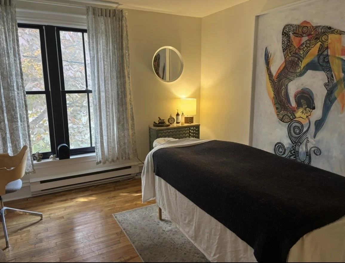 Quiet trauma-informed massage therapy office in Halifax NS