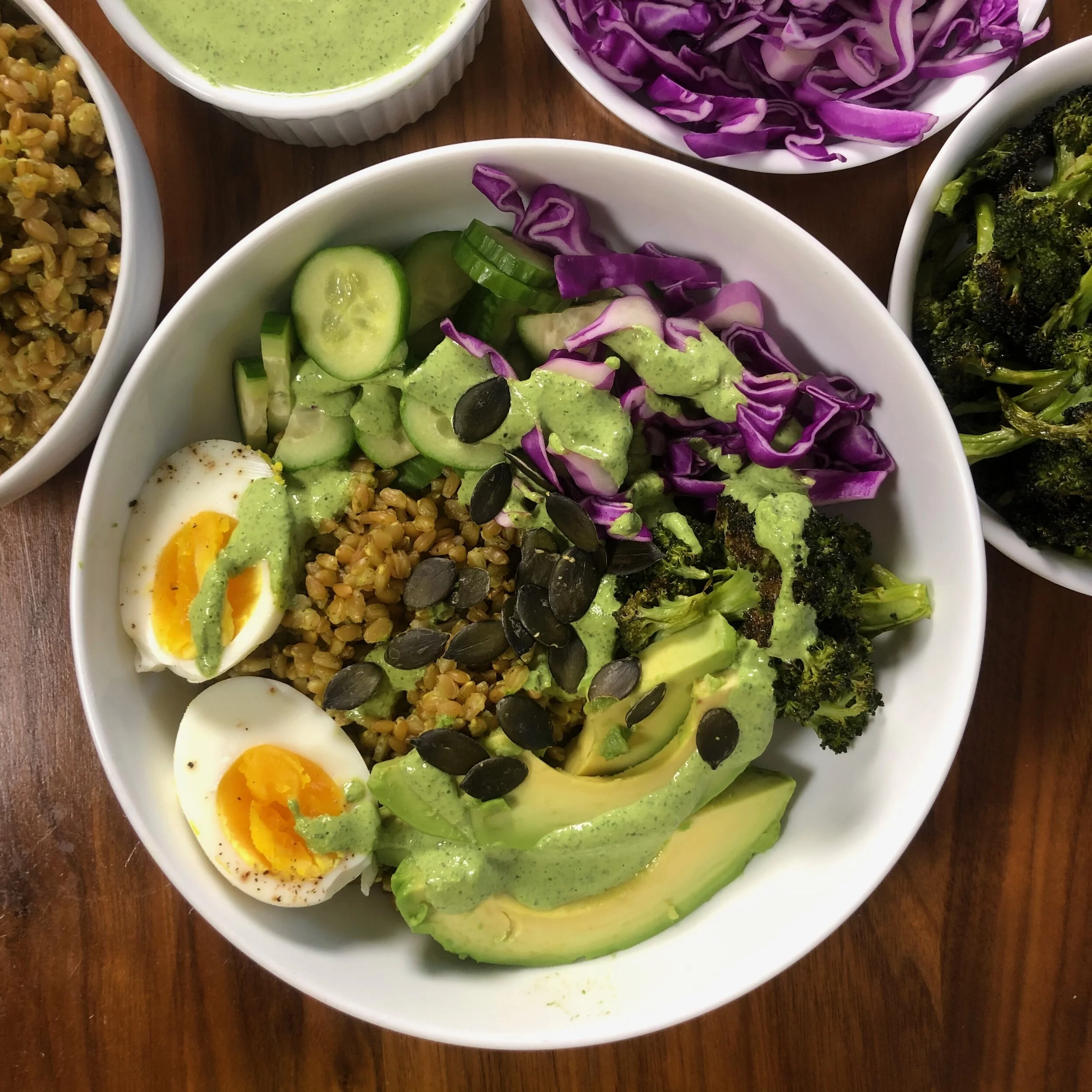 Buddha Grain Bowl with Green Goddess Dressing