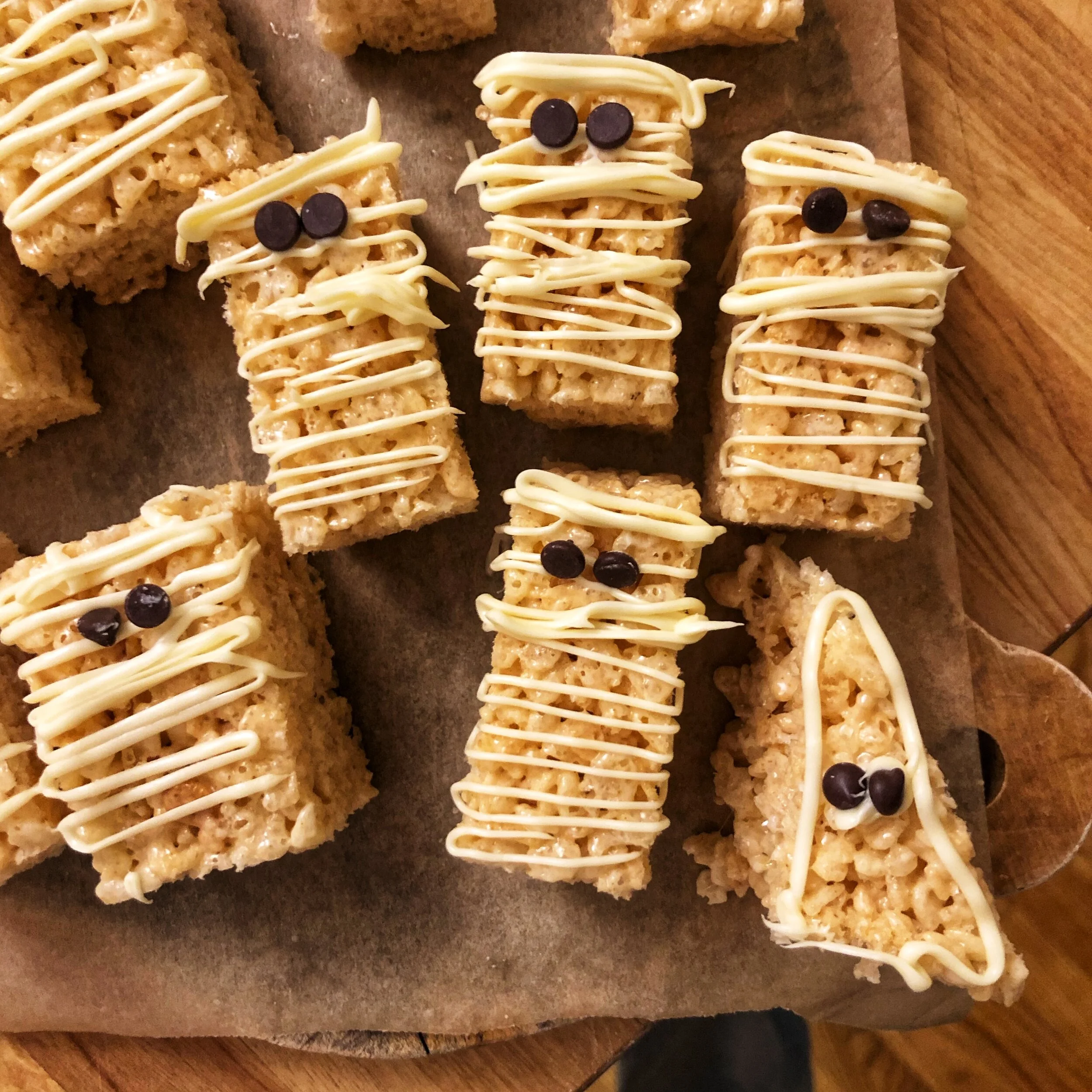 Brown-Butter Rice Krispie Treats (Mummies)