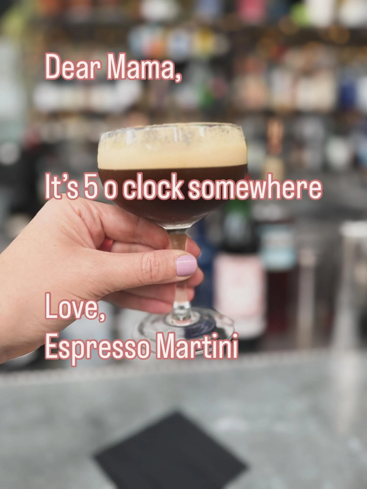Dear Mama,
It&rsquo;s 5 o&rsquo;clock somewhere.
Love,
Espresso Martini

#tgif #espresso #espressobar #espressomartini #dearmama #harlem #happyhour #columbiauniversity #cheerstotheweekend