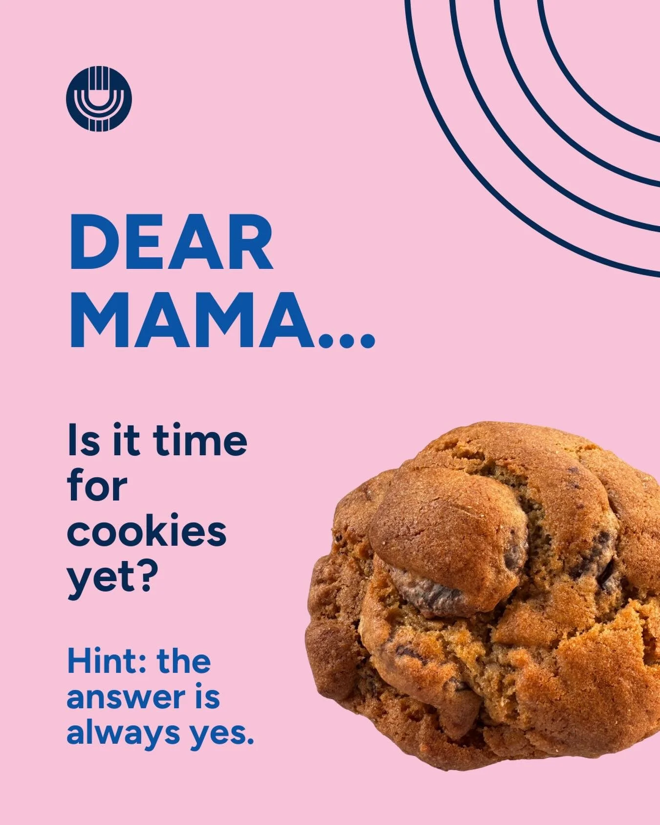 Our freshly-baked chocolate chip cookies are always a good idea.

#tgif #cookie #chocolatechipcookie #dearmama #harlem #columbiauniversity #shopsmall #bakedwithlove❤️