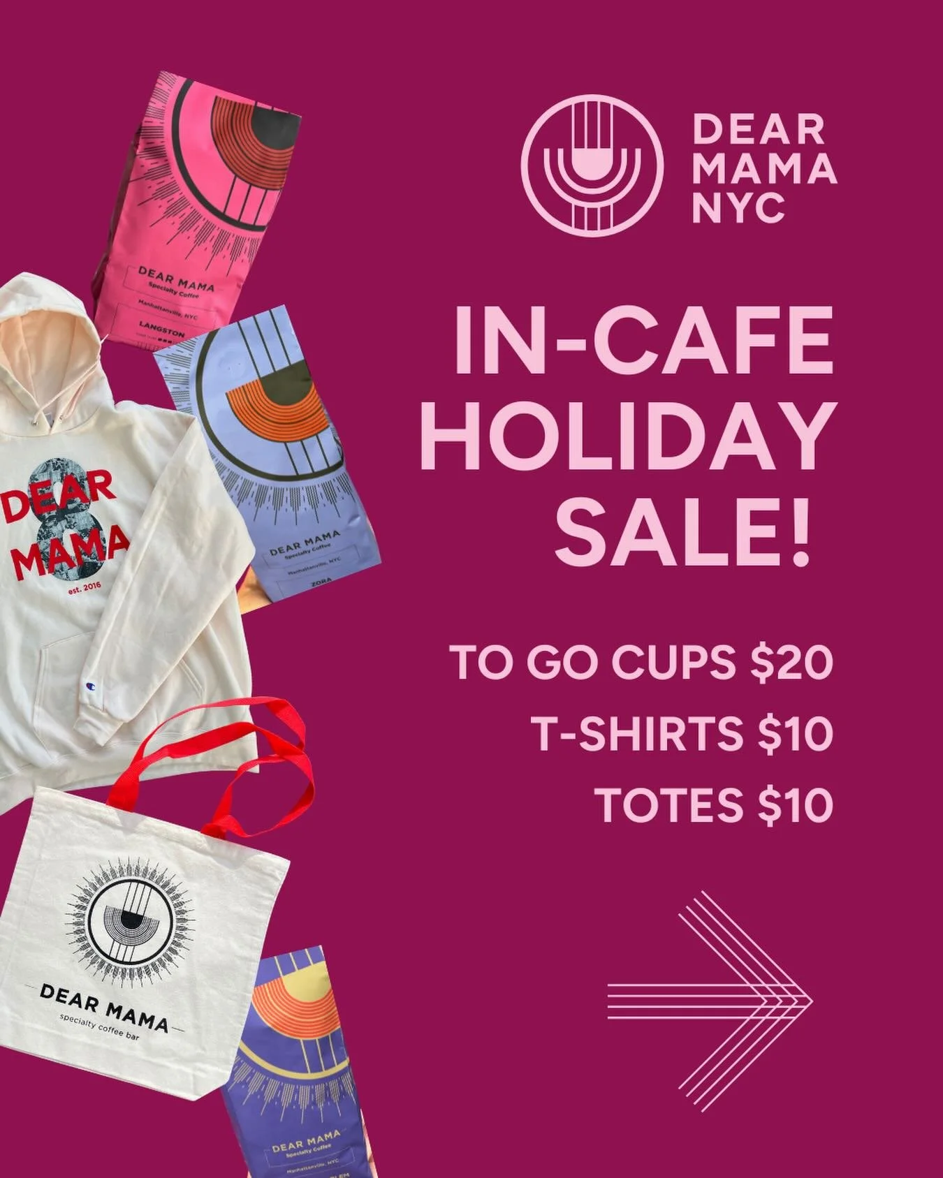 In-cafe holiday sale! Perfect add-on to a snowy holiday brunch!

#holiday #giftideas #sundaybrunch #dearmama #harlem #snowday #shopsmall #holidaysale