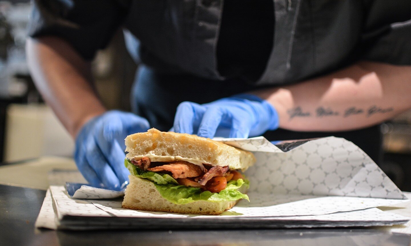 Our sandwiches are made with love and delicious house-made focaccia. 

This week's menu includes: 

Meat Sandwich 
soppressata / dijon / arugula / pepperonata / shaved grana padano / lemon aioli / house-made focaccia 

Vegetarian Sandwich 
roasted ca