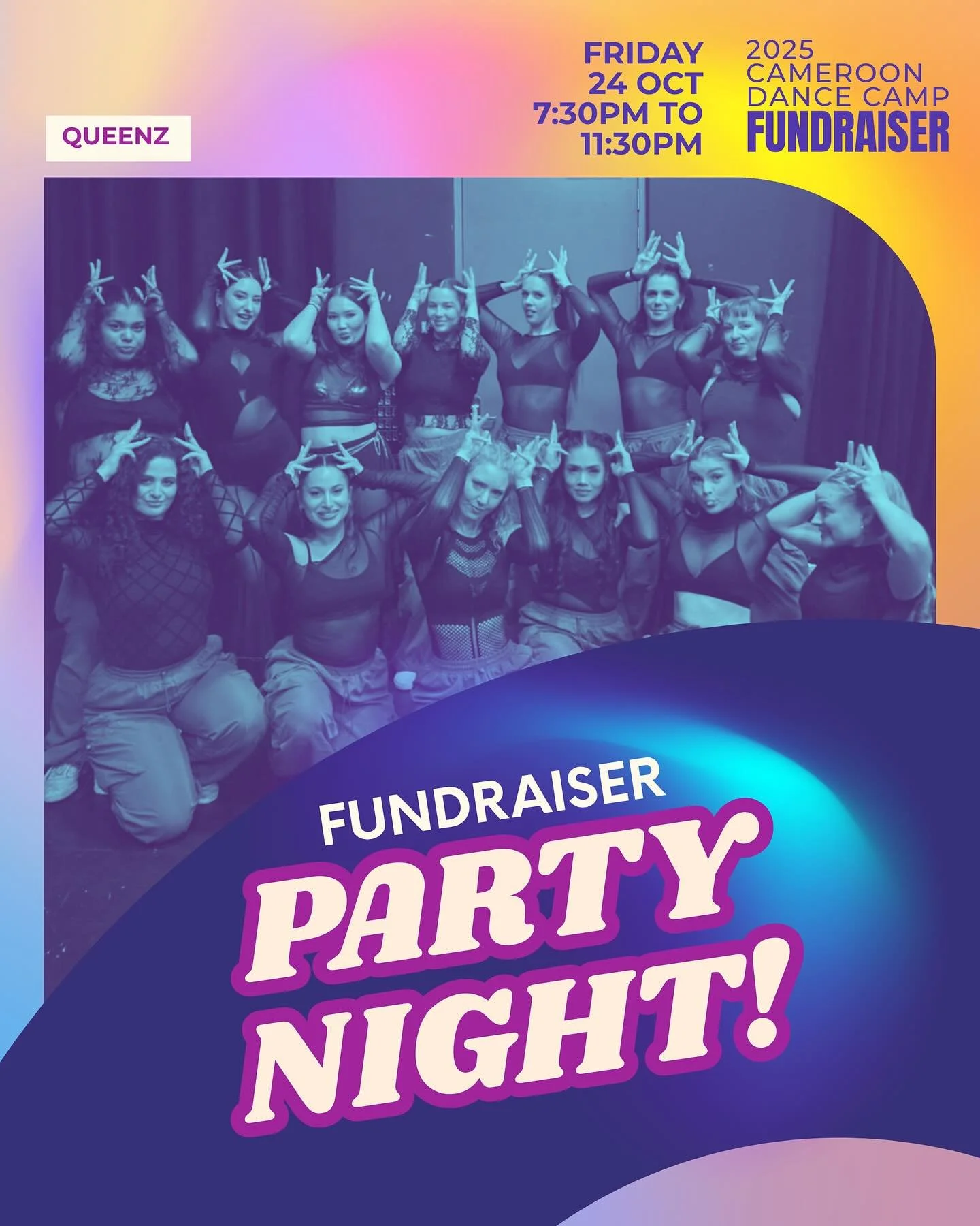The stage is going to be on fire at our Fundraiser Party Night this Friday! 🔥

We&rsquo;re so excited to have the amazing QUEENZ, our elite Sunlight group bringing their fierce moves and high-energy performance.

And joining them &mdash; the incredi