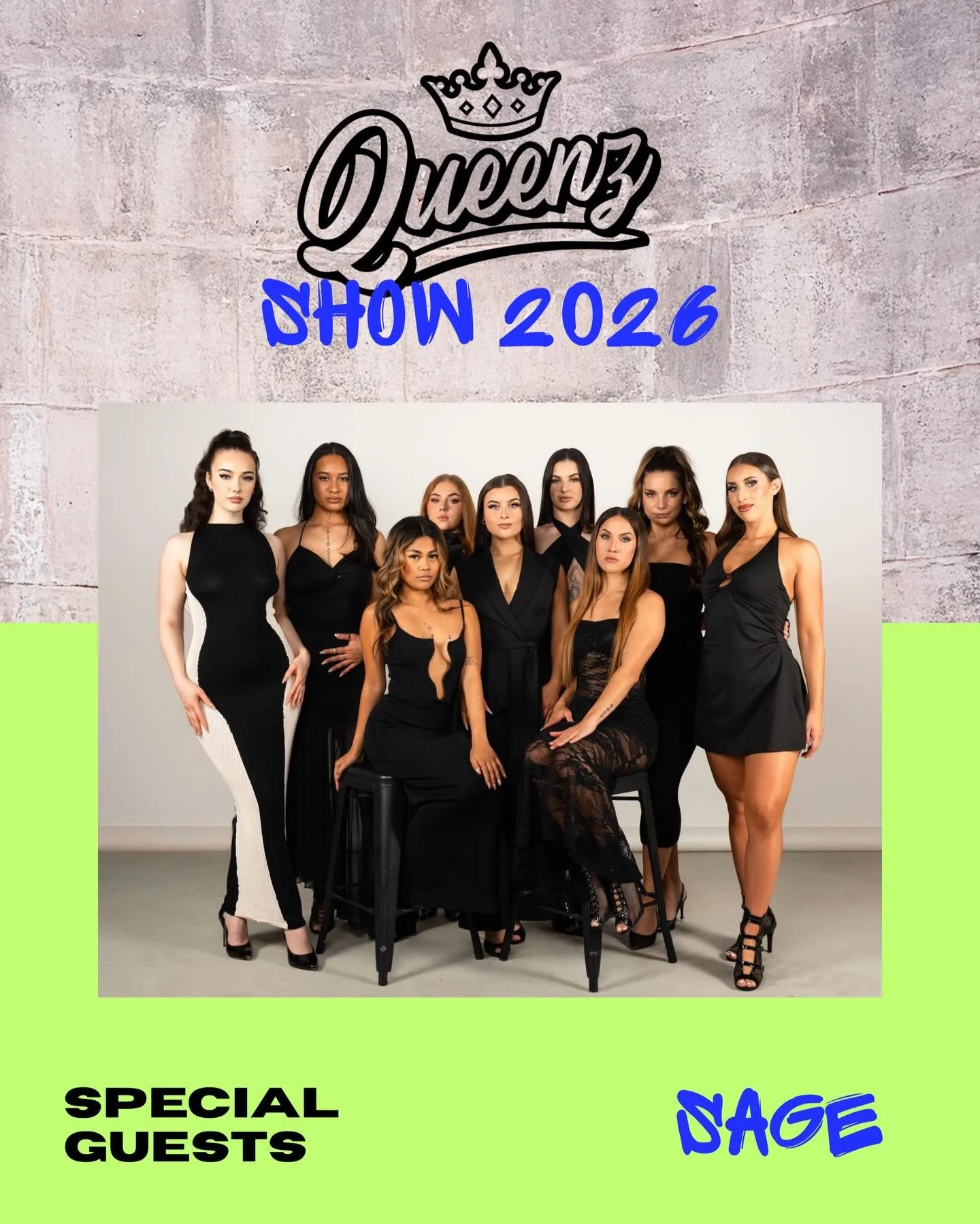 ✨ GUEST ANNOUNCEMENT ✨
We&rsquo;re bringing the energy UP for Queenz 👑
Introducing SAGE &mdash; an entertainment agency empowering the next generation of dancers across the ACT. Known for their diversity, professionalism, and bold creativity, SAGE i
