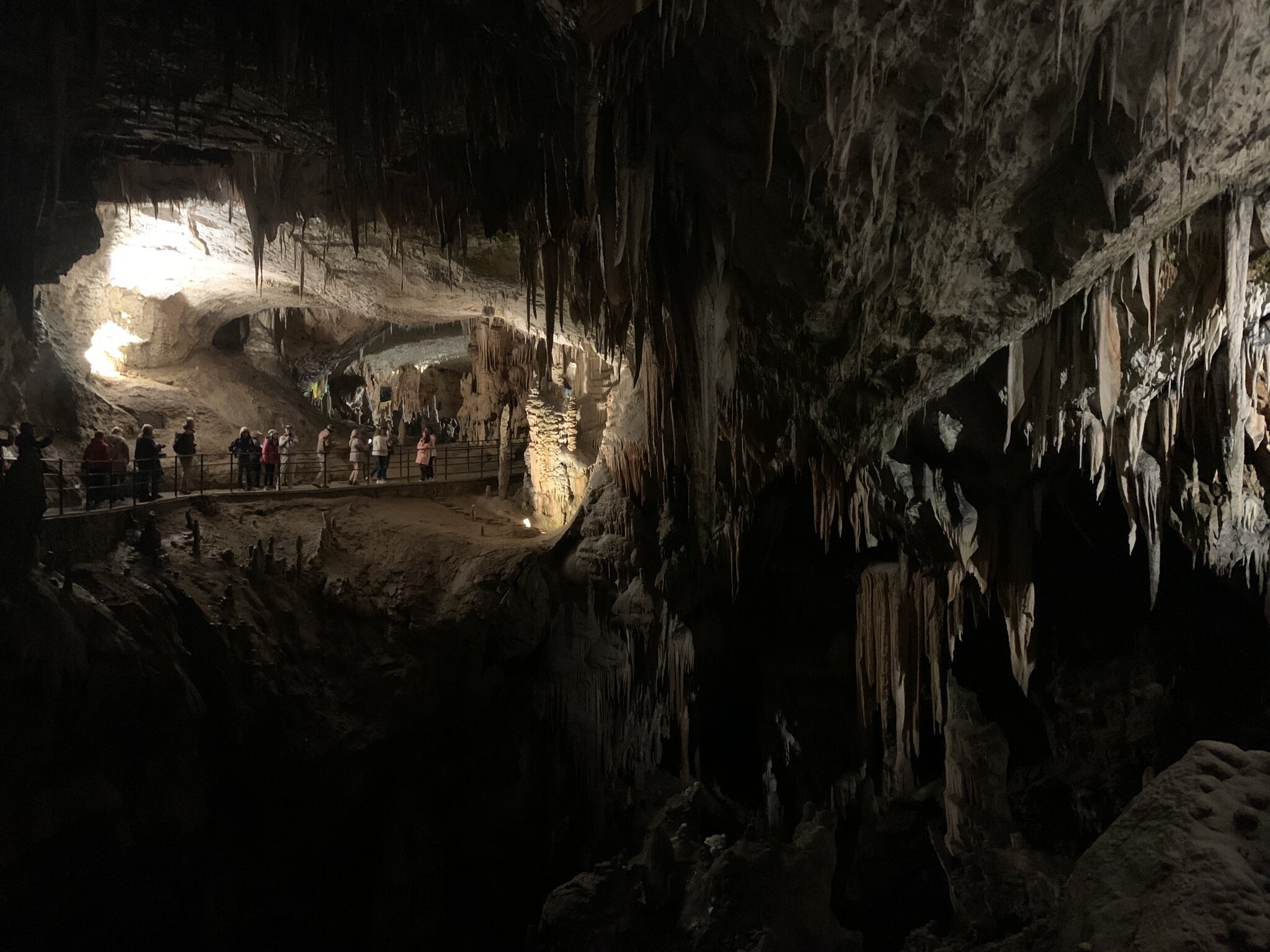 This part of the cave is quite big.  