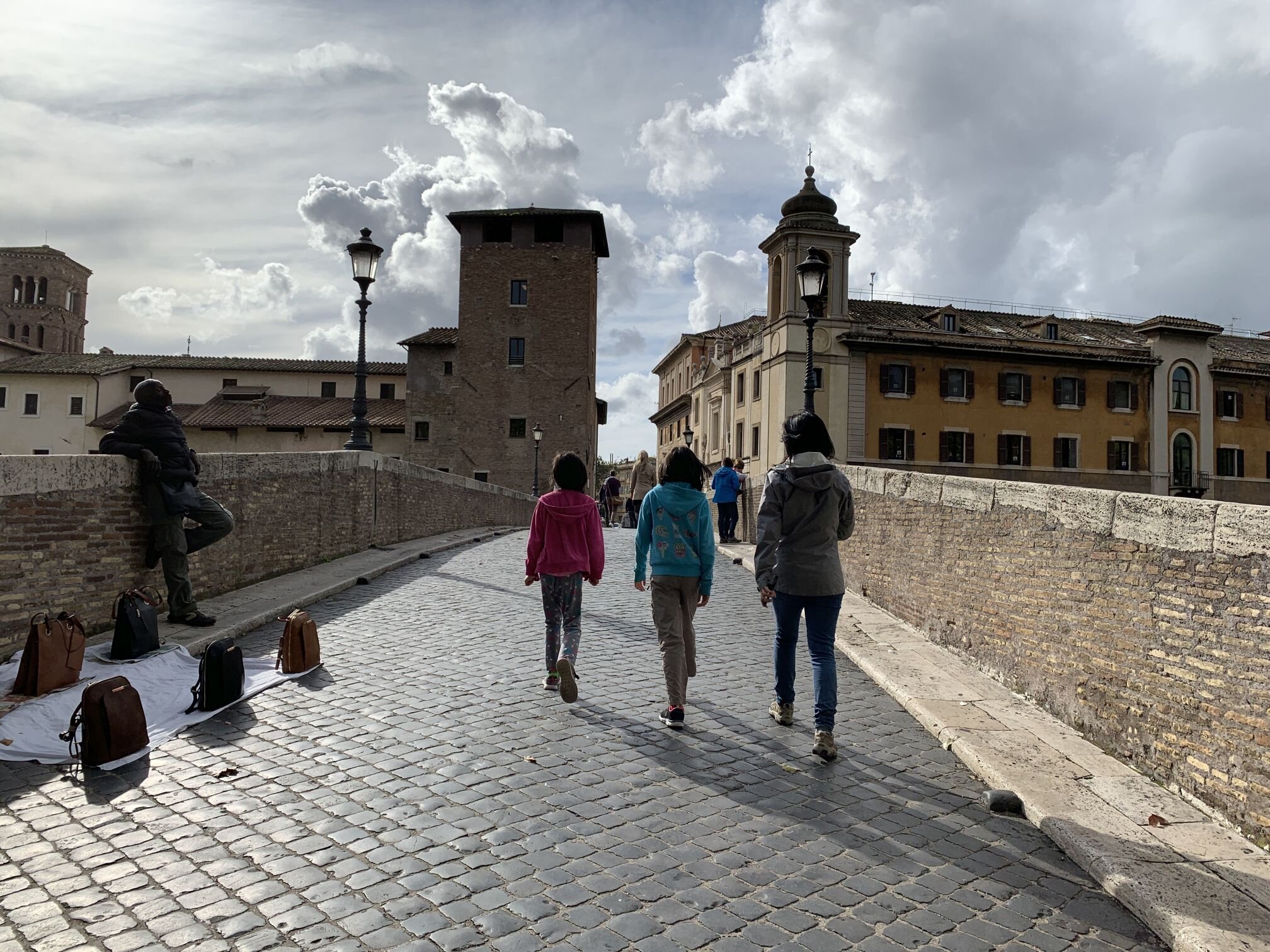 The bridge onto Tiber Island.