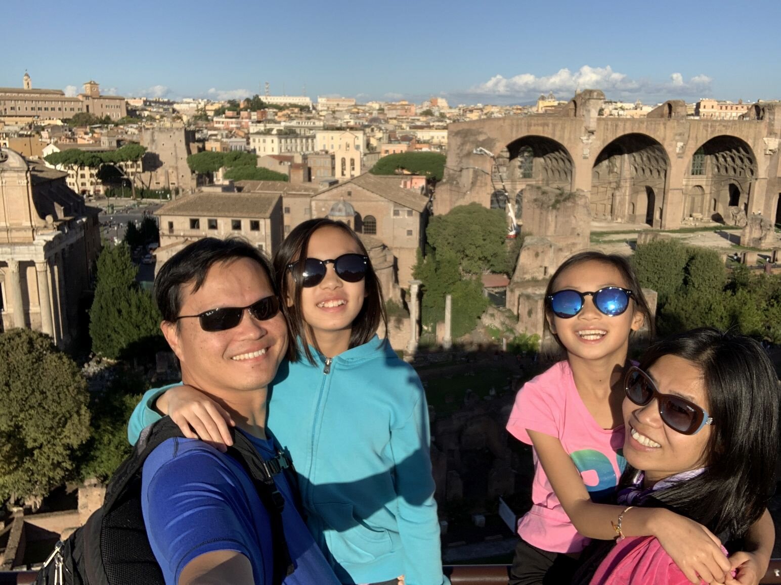 You can look down on the entire Roman Forum from Palatine Hill.