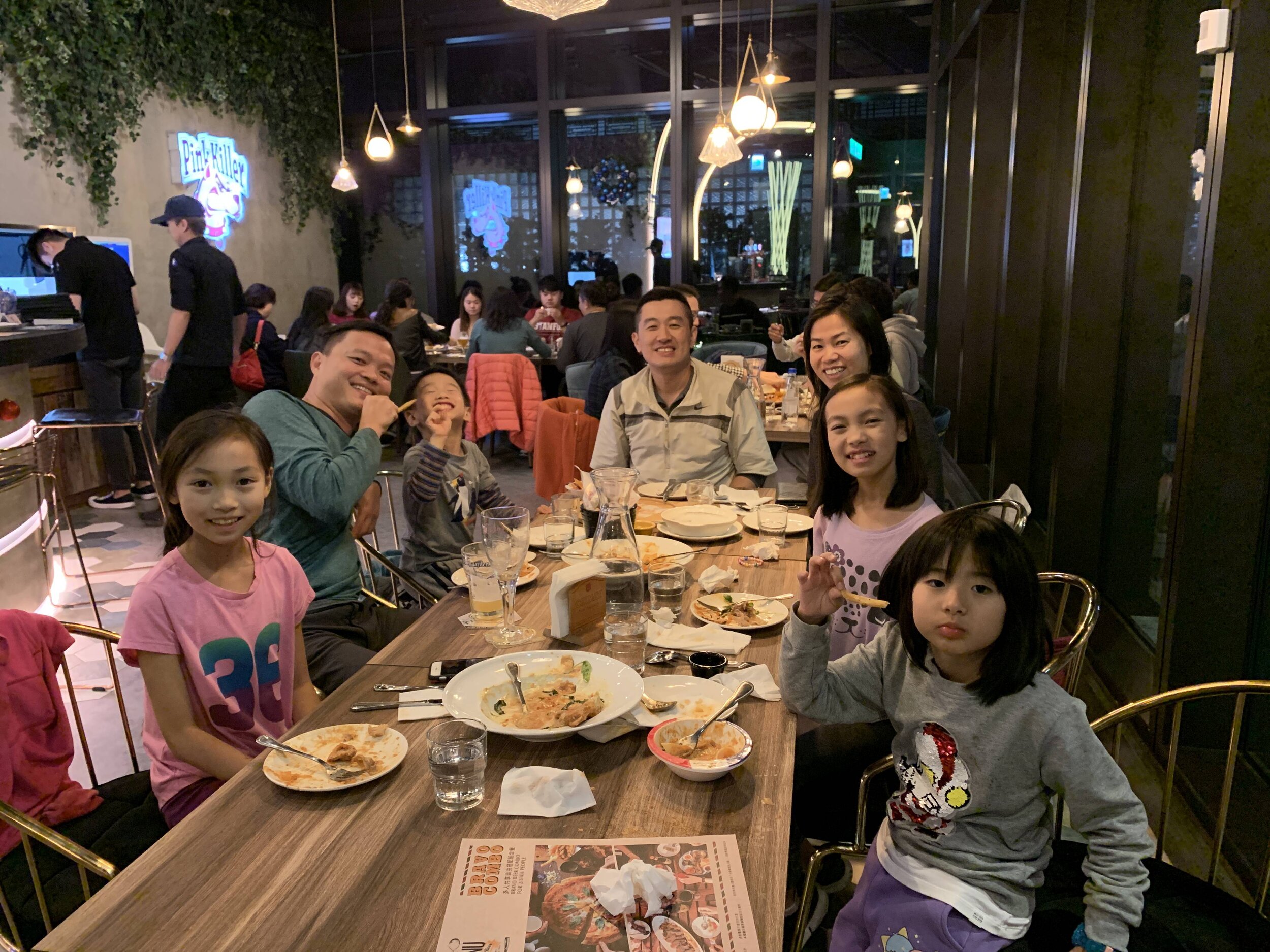 It was great meeting Kevin's kids and enjoying dinner with them. The kids' friend's dad owns this restaurant.