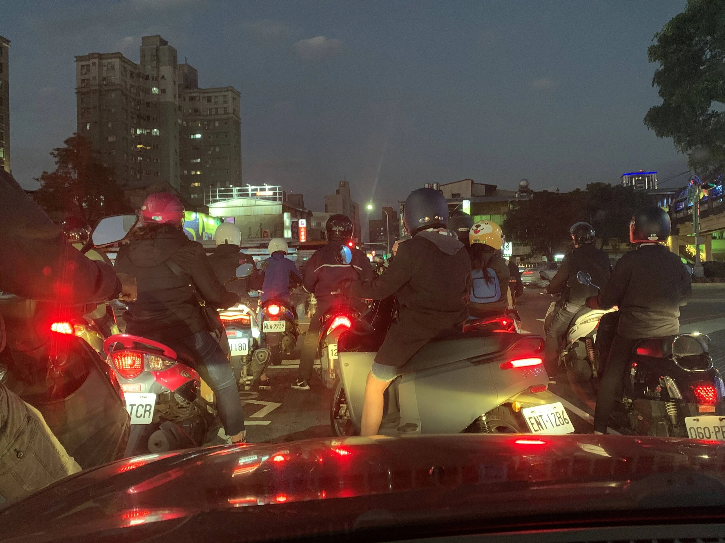 Mopeds/scooters everywhere, making it challenging to drive.