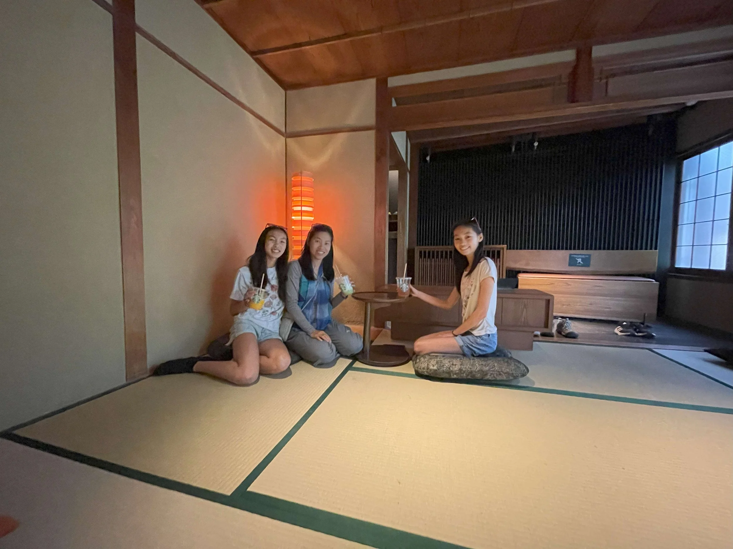 We found seating in the tatami section!