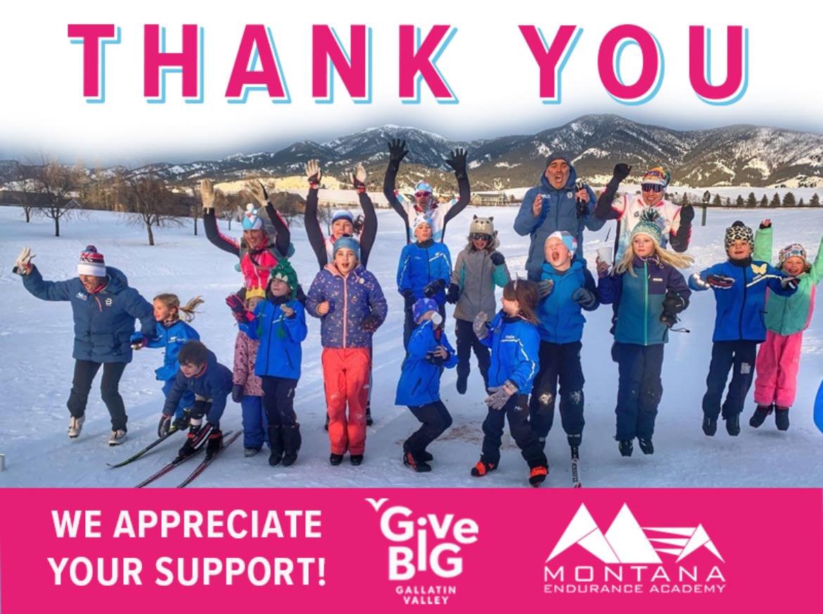 Thank you to everyone who donated to @mtenduranceacademy and any of the 260+ nonprofits in Gallatin Valley during the  @givebiggv ran by @onevalleycommunityfoundation.  We appreciate your support and generosity!

#givebiggv2024 #givebiggv #mtenduranc