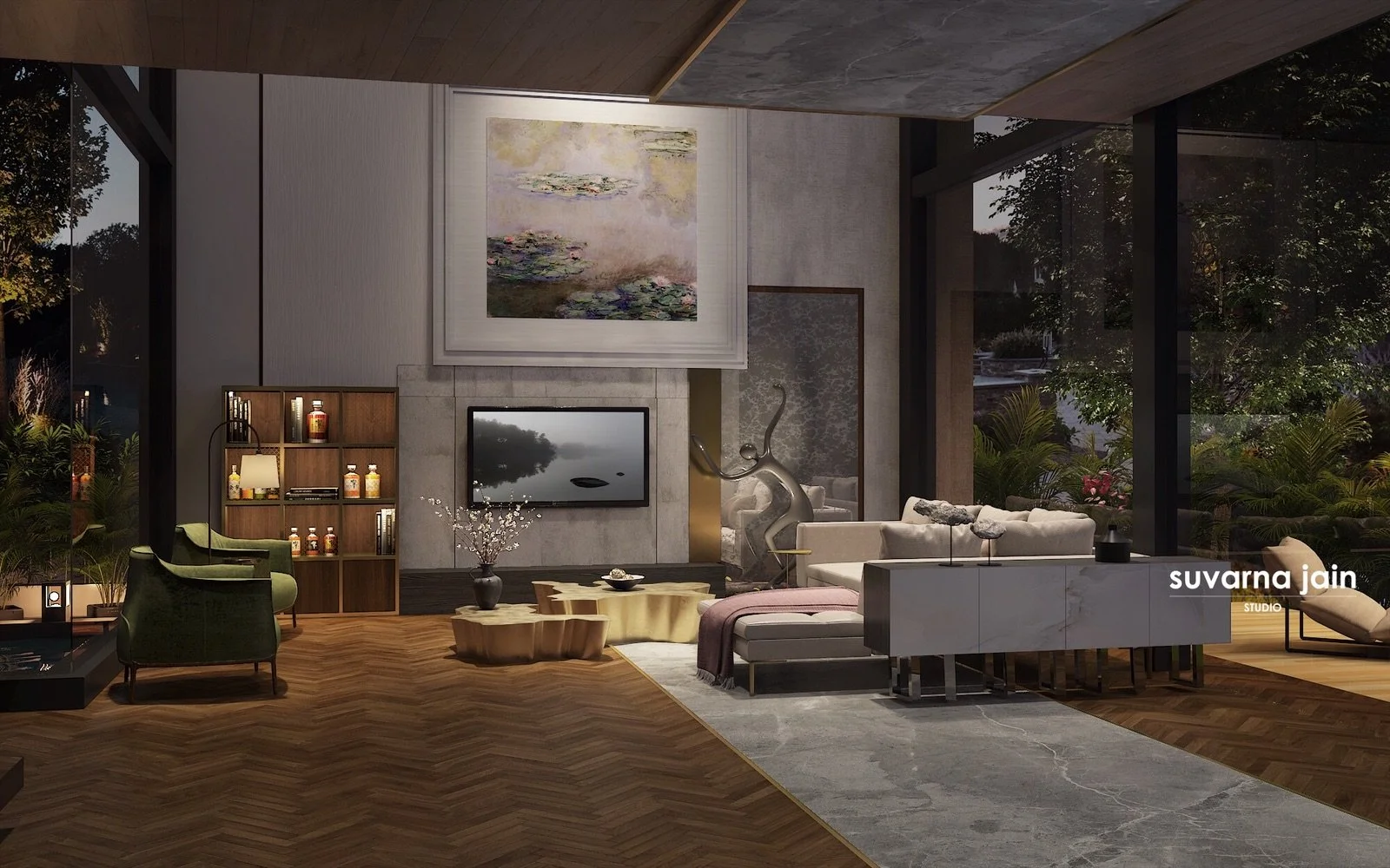   living room |  entrance view 