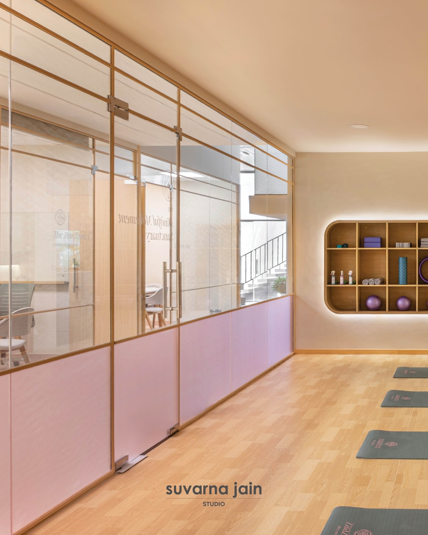 from flow to stillness, spaces designed to restore, relax, and rebalance; intimate spaces that prioritise privacy, warmth, and sensory comfort, allowing the body to fully unwind.
-
[wellness center, project completed 2025]
-
[massage room, contrast t