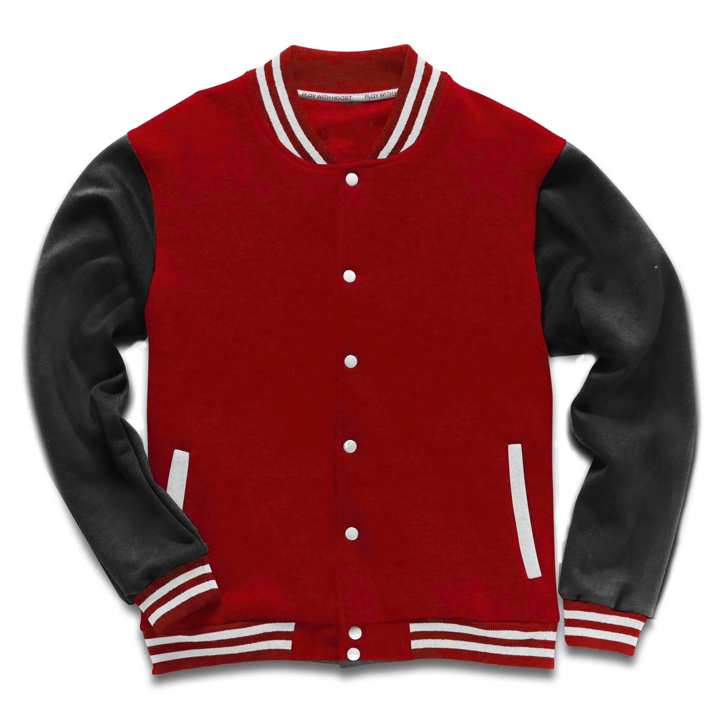 Varsity Jacket | Black & Red — Lionheart Custom Apparel