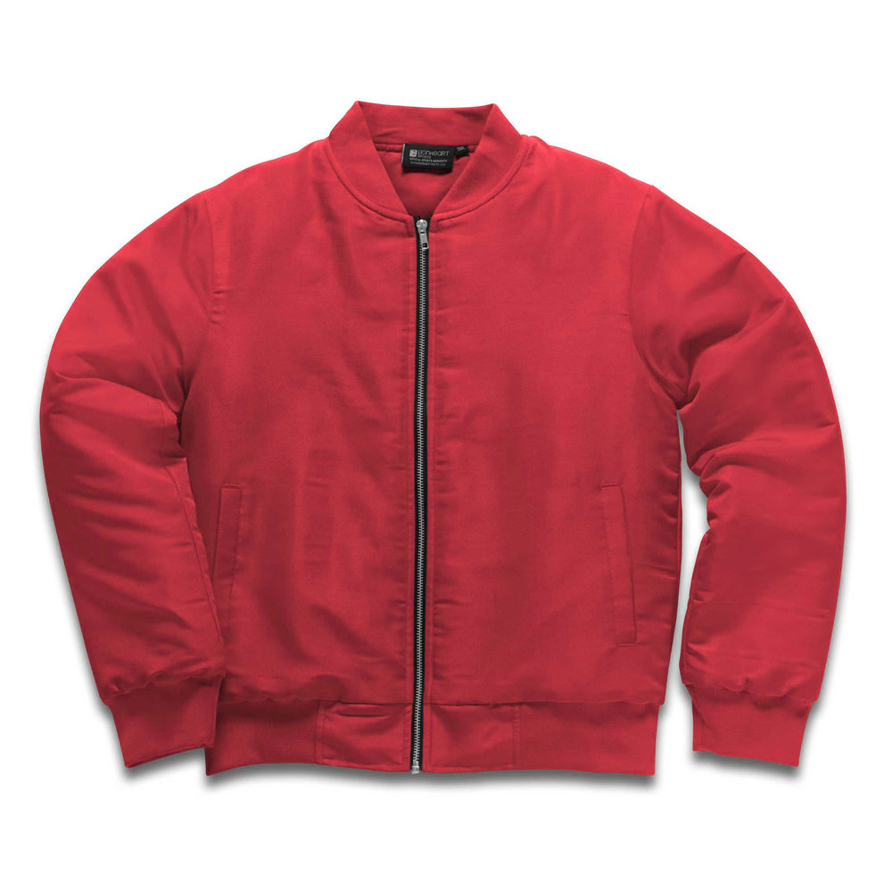 Bomber Jacket  Red — Lionheart Custom Apparel
