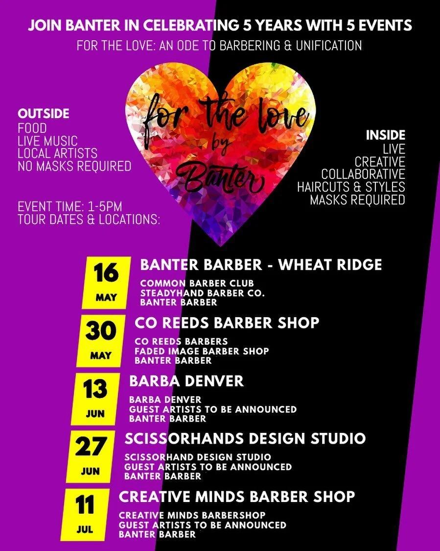 We&rsquo;re baacckkkkk!
With ultimate gratitude and excitement we bring to you
For the Love Volume 5 💈❤️

We&rsquo;re teaming up with our friends/fellow barbers 
@common_barber_club 
@steadyhandbarberco 
@printbarbershop 
@coreedsmgceo 
@faded_image