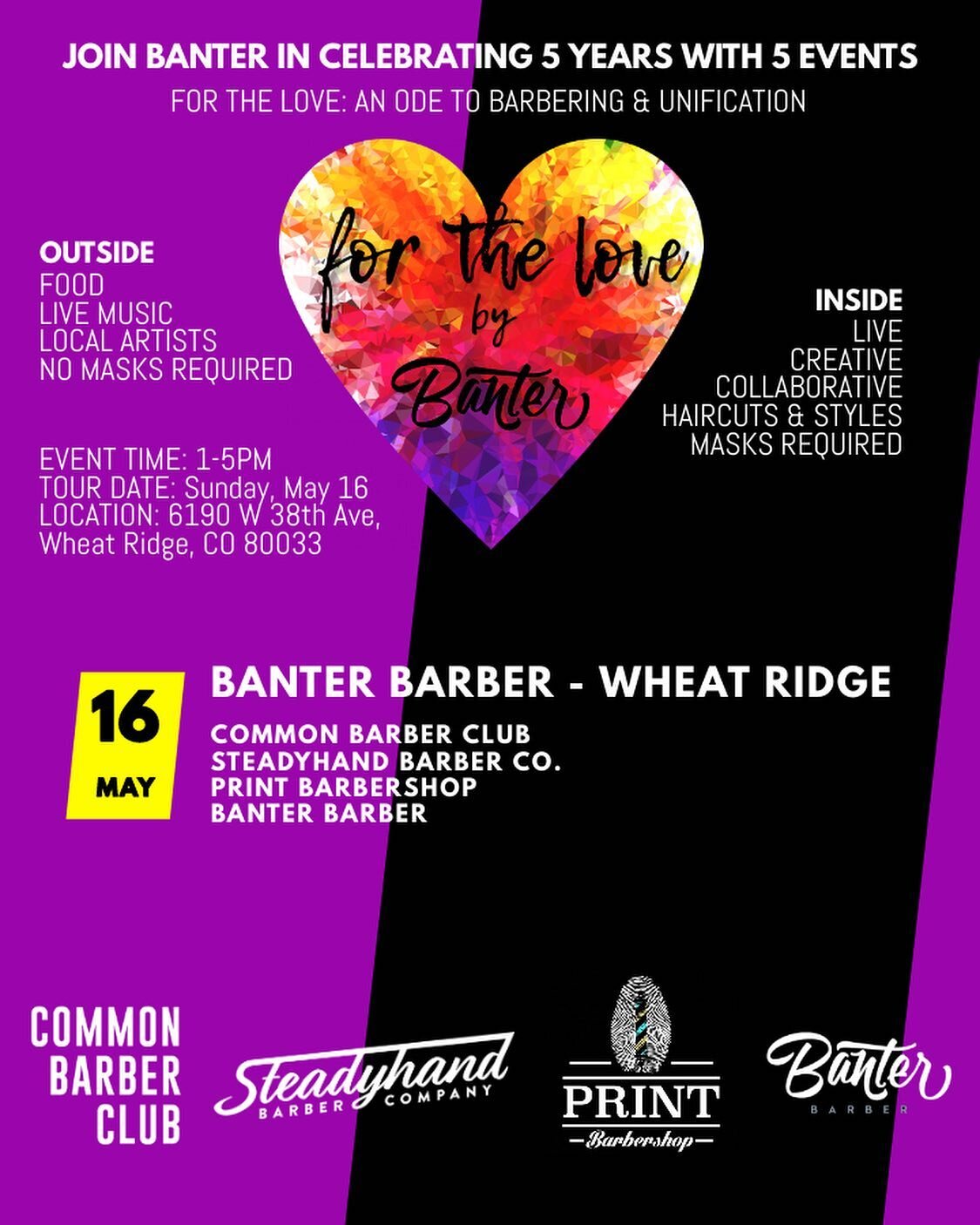 First and foremost and once again, we shout out all of the mothers that made us. We&rsquo;re grateful to be here. We thank you 🥰😘😍 

And NEXT! Join us this Sunday May 16 at Banter Barber in Wheat Ridge CO on 38th Ave for an afternoon of craftsmans