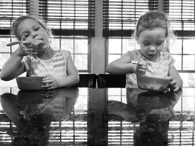 A little ice cream and reflecting 🤍