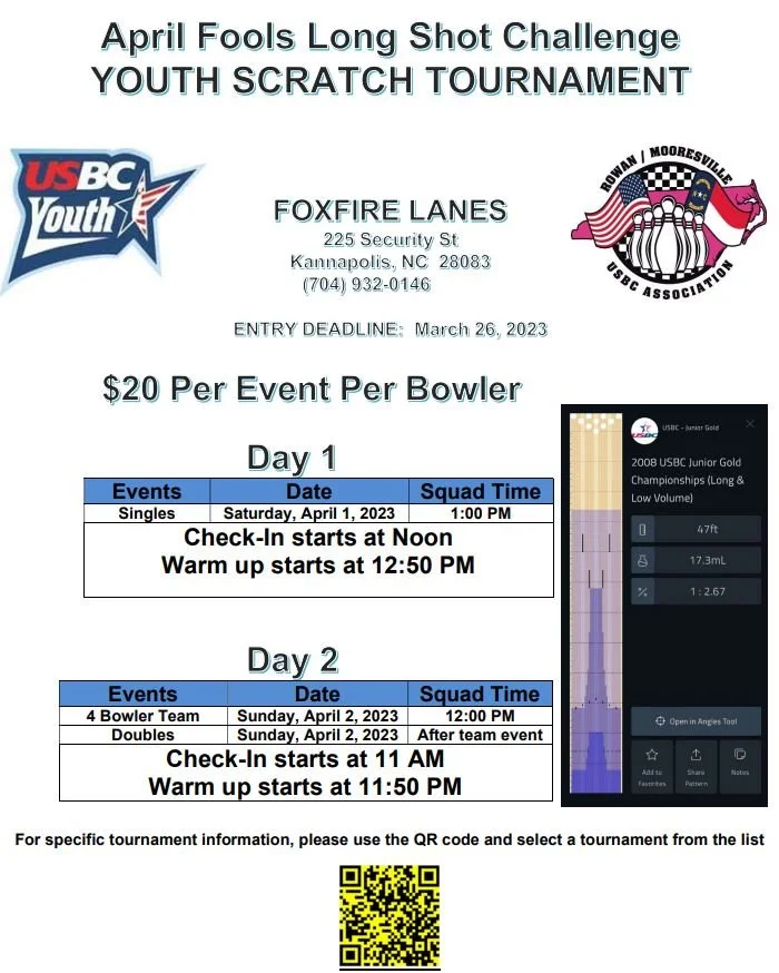 CANCELED - The April Fools Long Shot Challenge (SCRATCH Tournament) @ Foxfire Lanes - Day 2