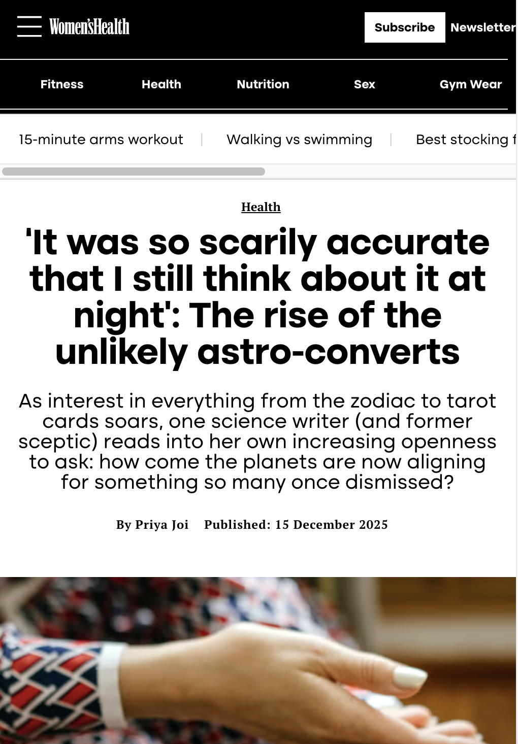 Womens Health Article on the Rise of Astrology