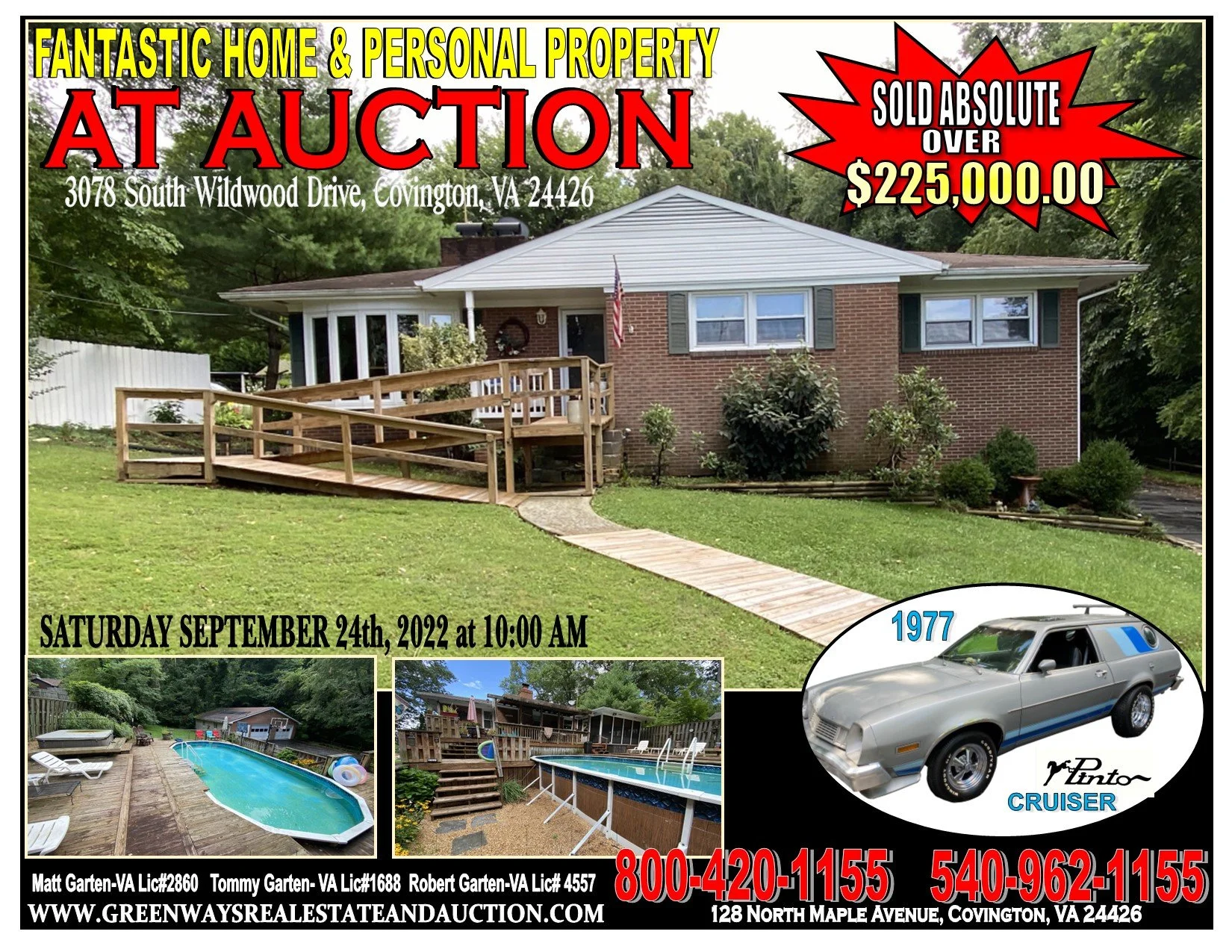 REAL ESTATE AND PERSONAL PROPERTY AT AUCTION IN COVINGTON
