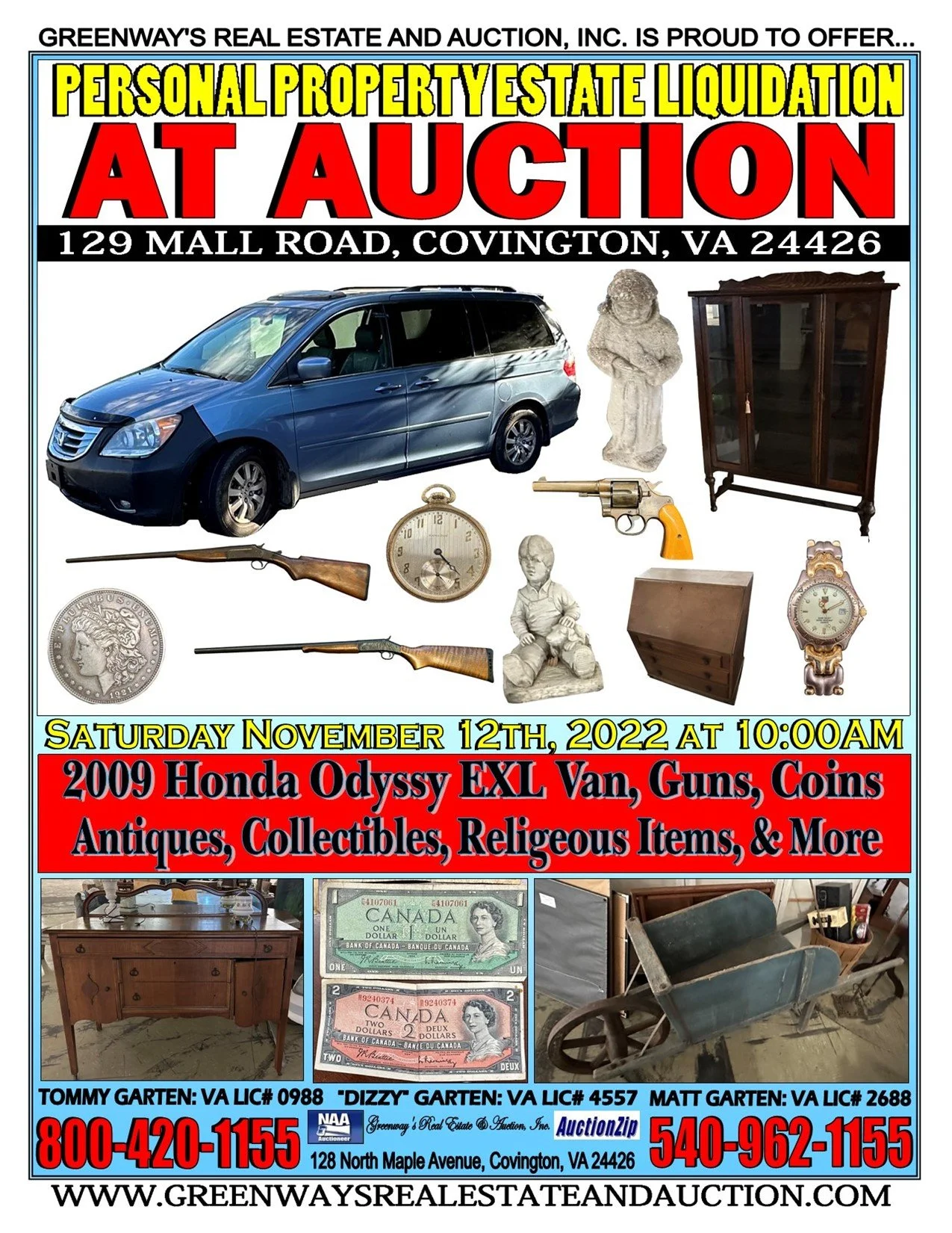FANTASTIC PERSONAL PROPERTY  AT AUCTION