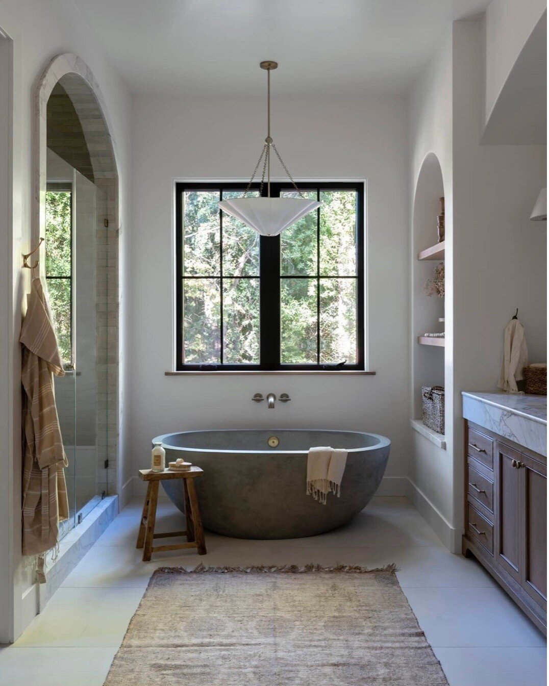 Stepping into a sanctuary for relaxation with this beautiful concrete tub. The bathtub creates a show-stopping focal point, crafted from sustainable materials and available in various finishes.

Swipe to discover more.