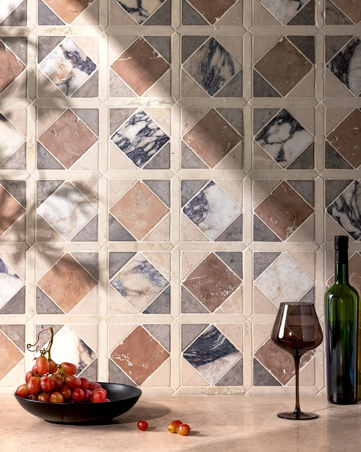 Rooted in Italian architecture, reimagined for modern interiors.

The Palazzo Ducale Moosaic from Artistic Tile is an exquisite blend of tumbled natural stone. Install in a uniform pattern or alternate for a bold checkerboard effect.

Exclusively ava