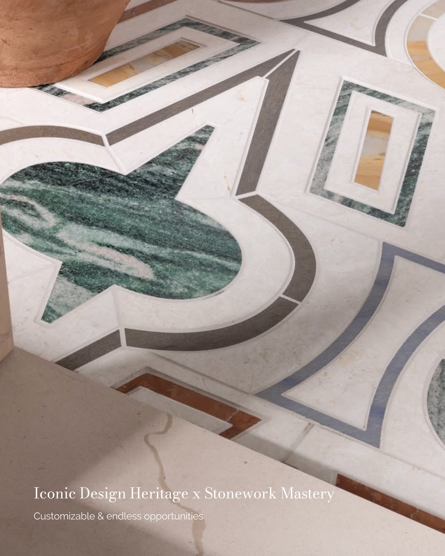 Iconic design heritage, reimagined in stone.⁠
⁠
This collaboration brings together Donghia&rsquo;s design legacy with Artistic Tile&rsquo;s mastery of stonework. Each pattern can be customized in stone or glass, allowing designers to reinterpret thes