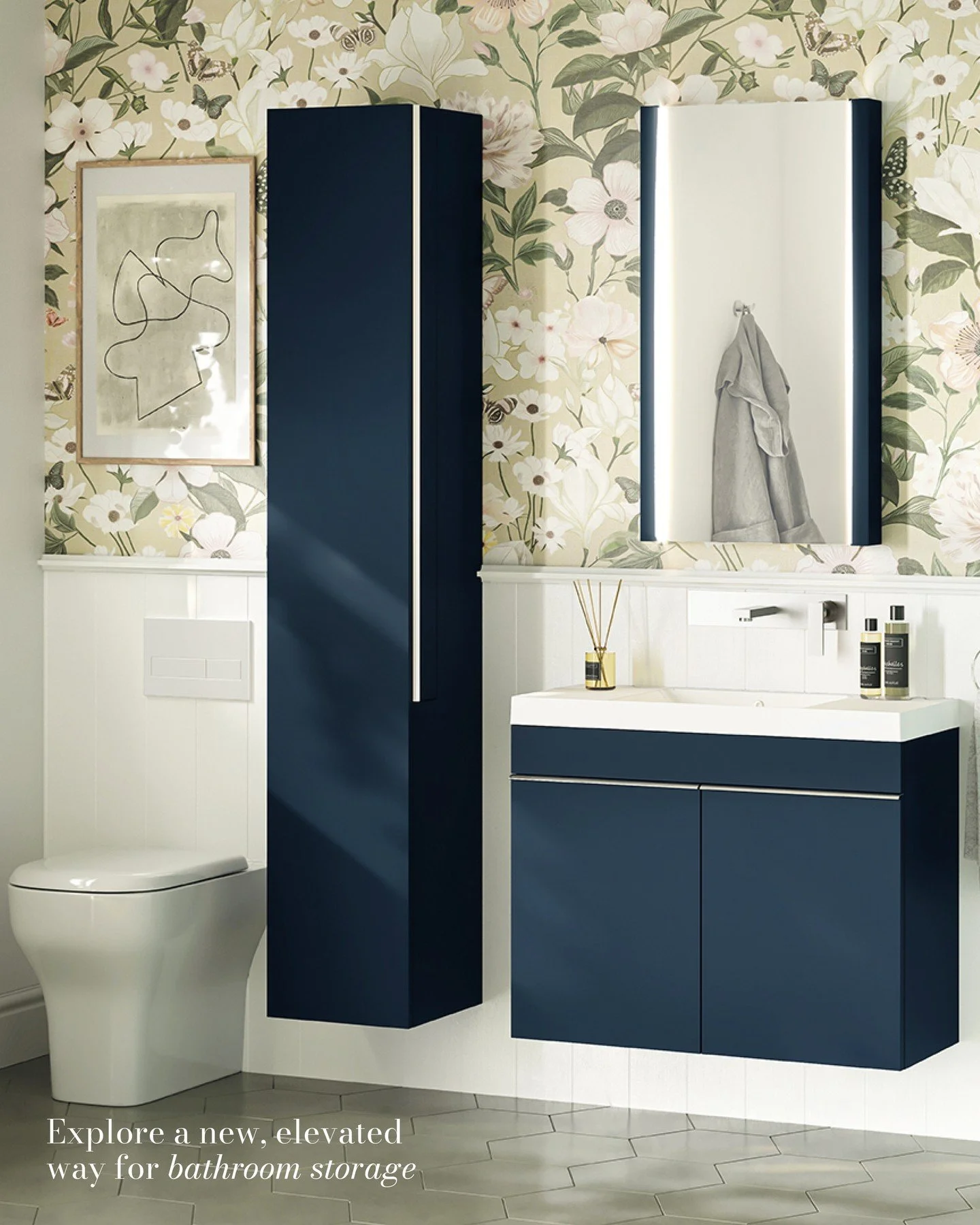 Make the most of wall space with storage designed for narrow layouts.⁠
⁠
Full access keeps essentials tucked away while creating a striking design moment. ⁠
⁠
Discover more options by booking an appointment at the link in our bio.⁠
⁠
&bull;⁠
⁠
#inter