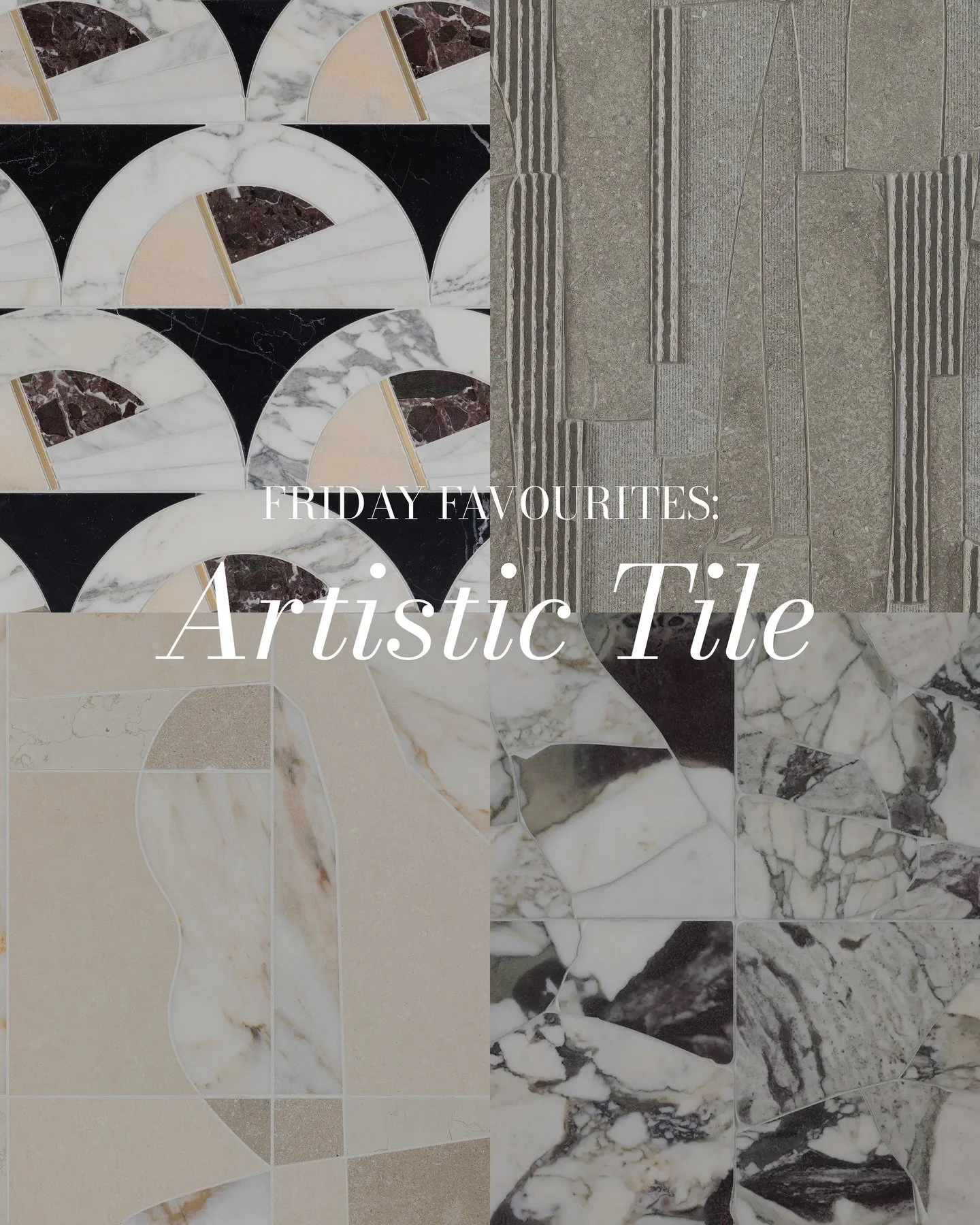 Pattern, texture, and natural stone, all in one collection. ✨

The @alibuddinteriors x @artistic_tile collection brings sculptural pattern and natural stone together in the most unexpected ways.

1. Liora by Ali Budd Stone Waterjet Mosaic
2. Varo by 