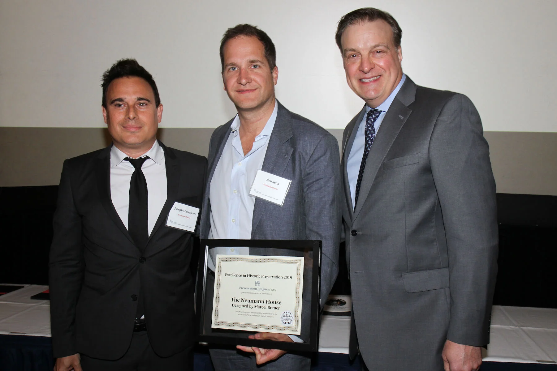 The Neumann House Team with League President Jay DiLorenzo
