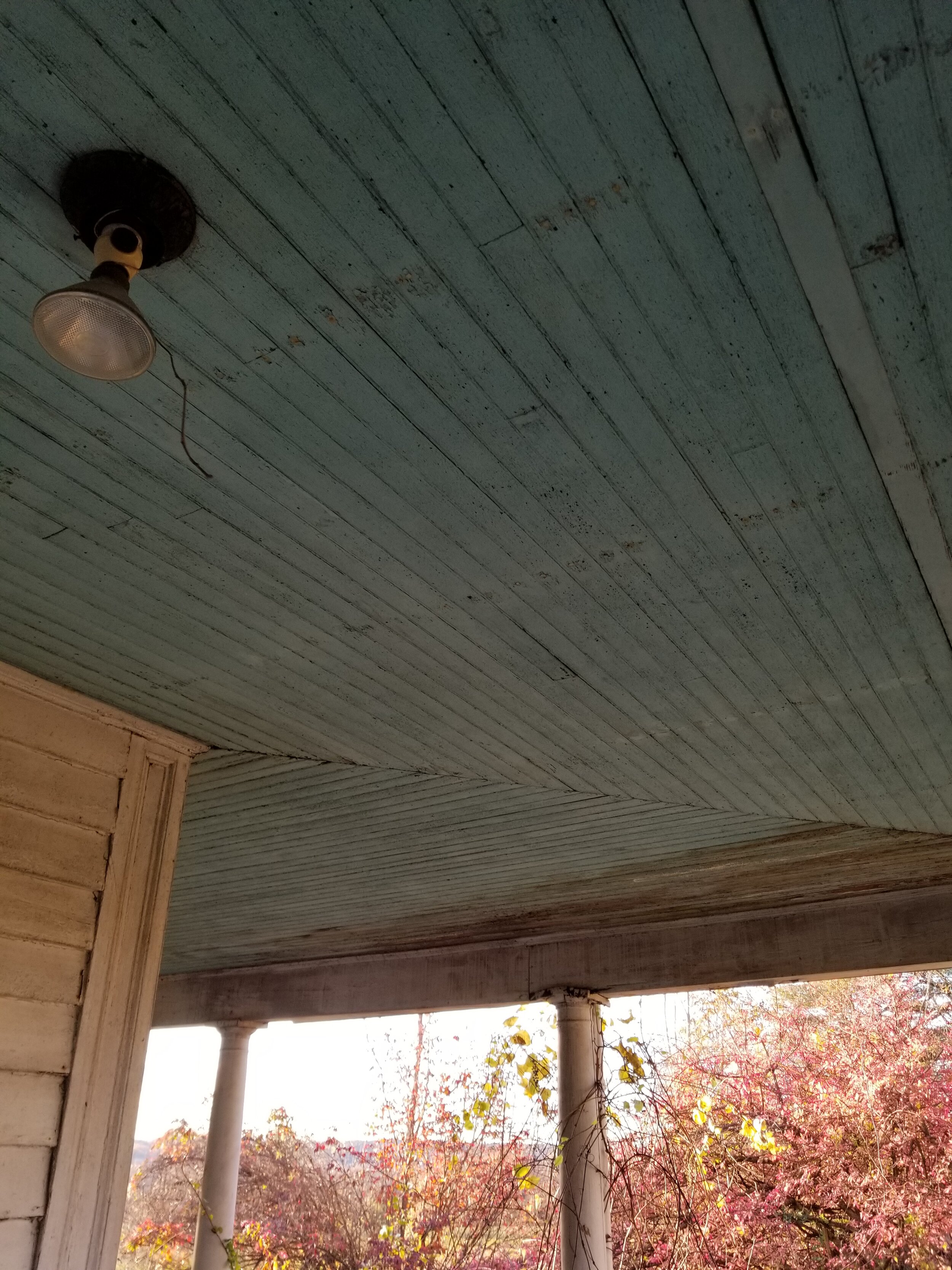 Haint blue porch ceiling