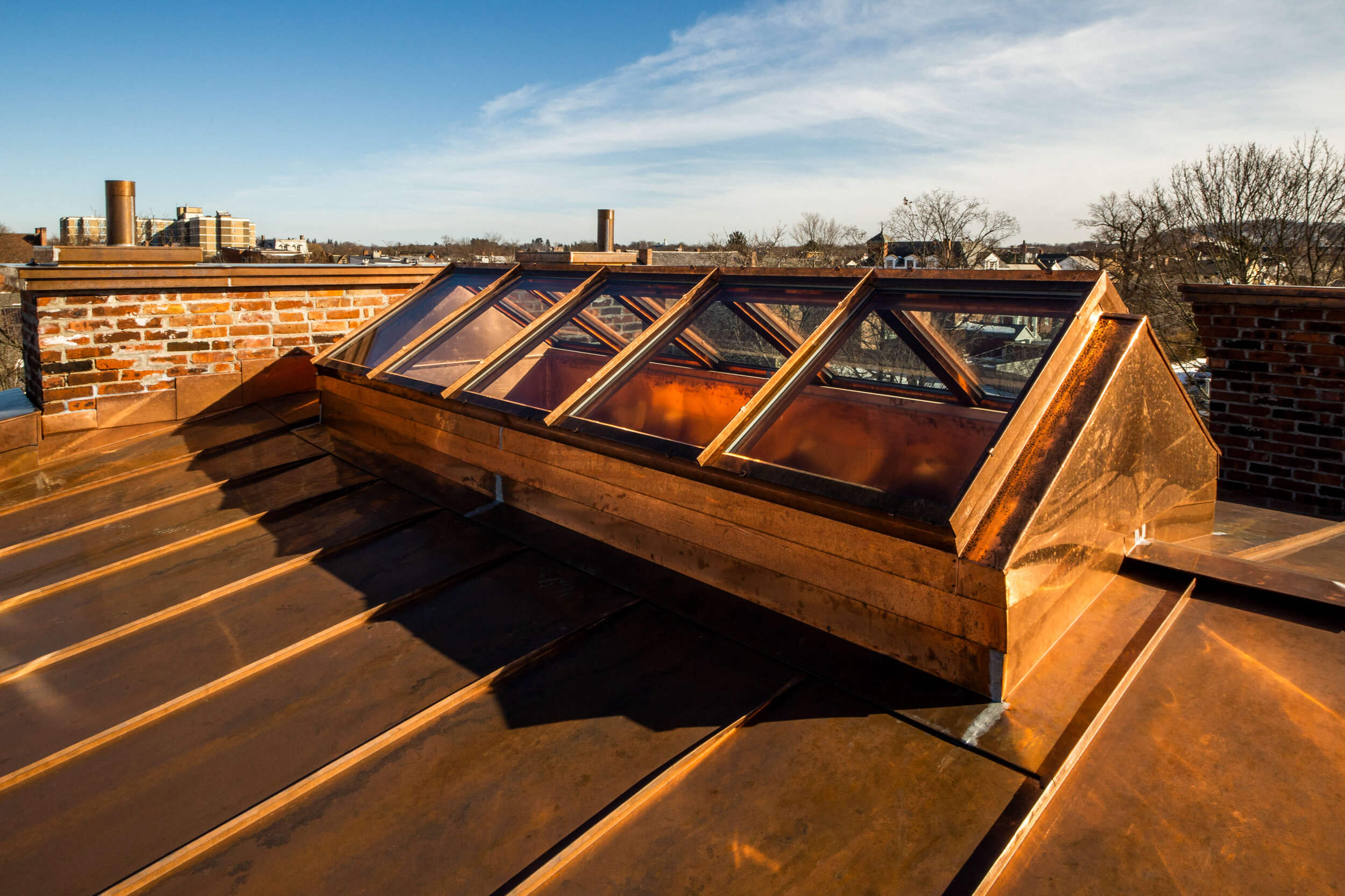 Skylights from the roof, after